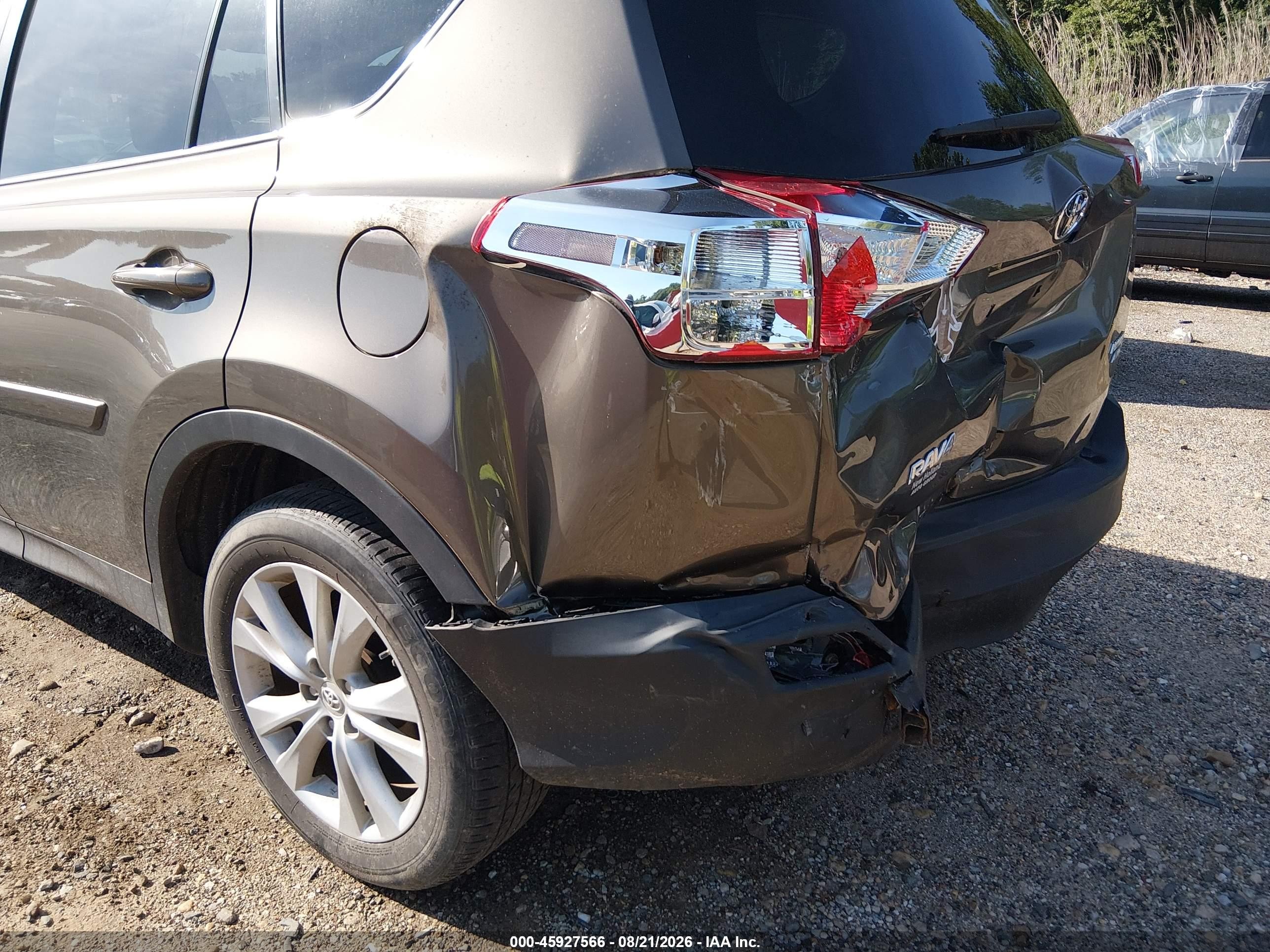 2015 Toyota Rav4 Limited Серый vin: 2T3DFREV1FW285644