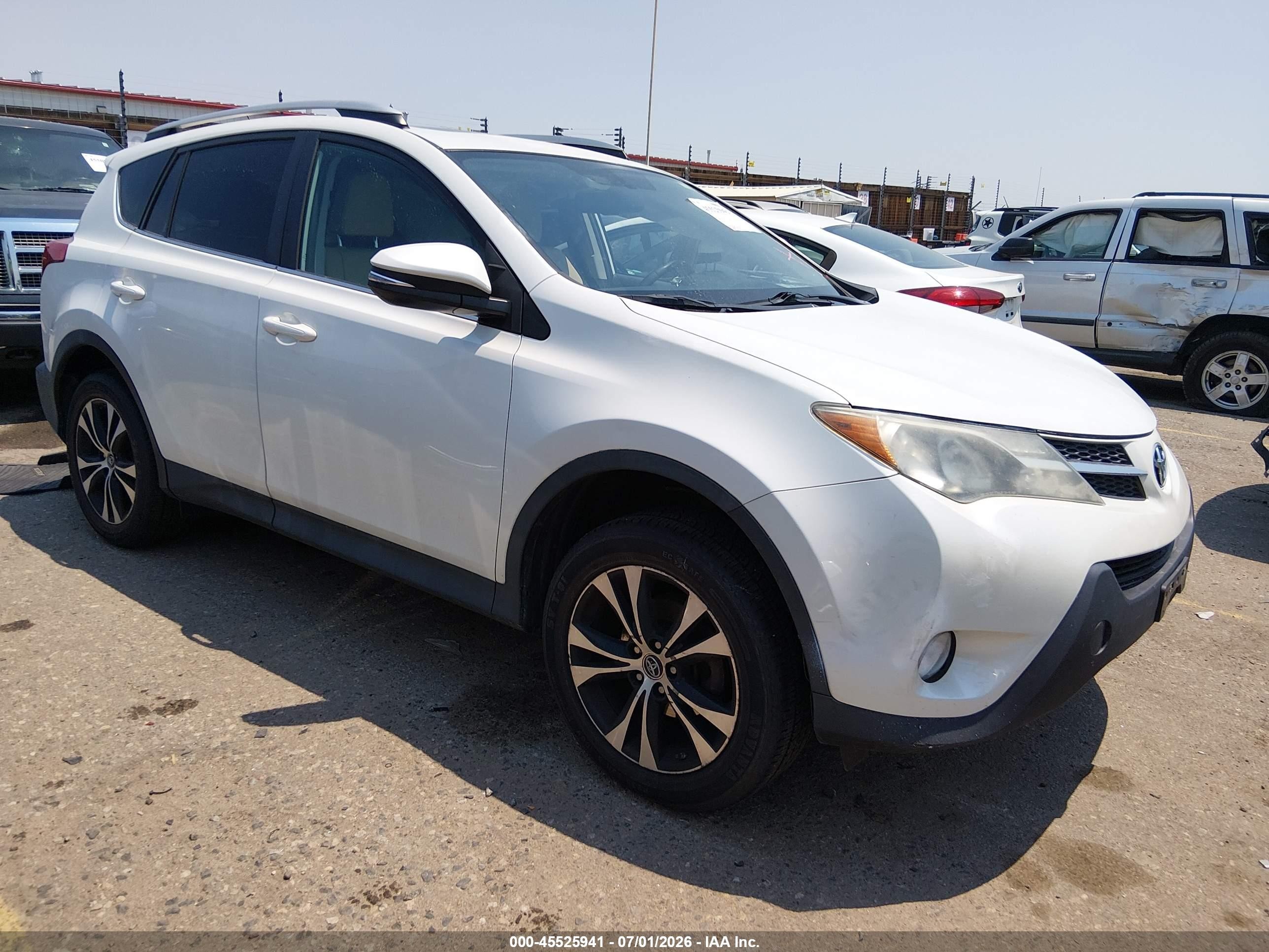 2015 Toyota Rav4 Limited Белый vin: 2T3DFREV1FW342392