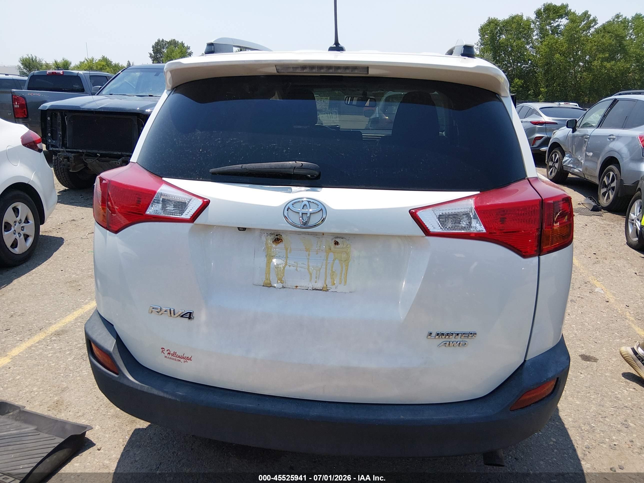 2015 Toyota Rav4 Limited Белый vin: 2T3DFREV1FW342392
