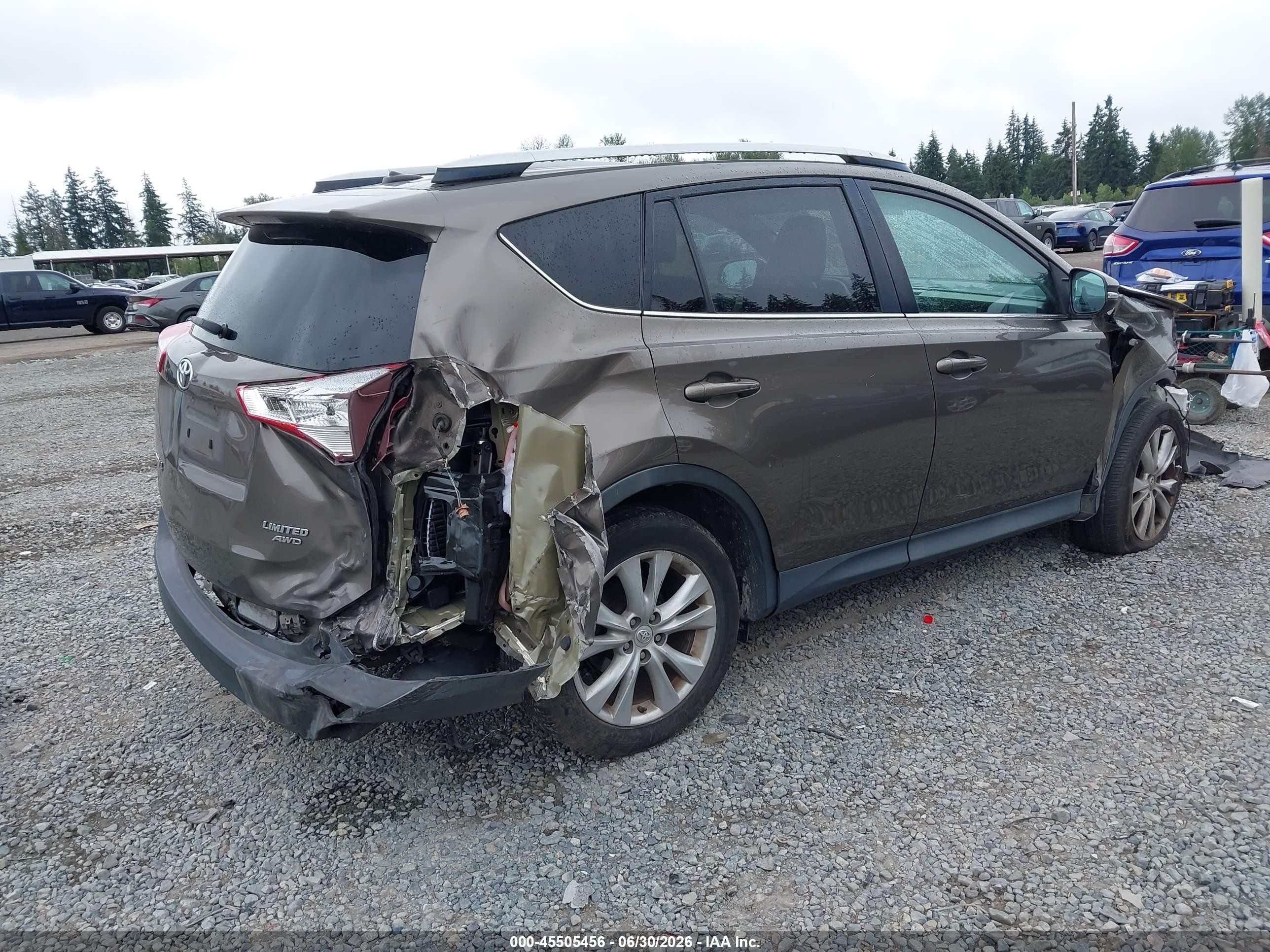 2015 Toyota Rav4 Limited Brown vin: 2T3DFREV1FW347561