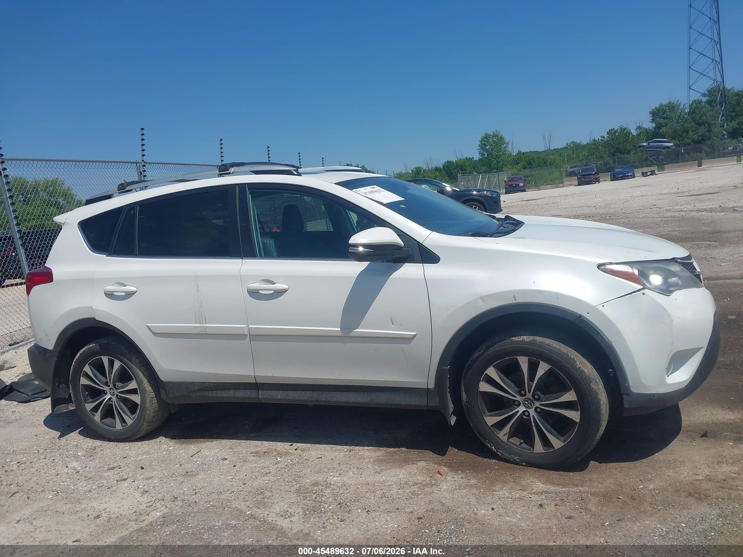 2015 Toyota Rav4 Limited White vin: 2T3DFREV1FW348824