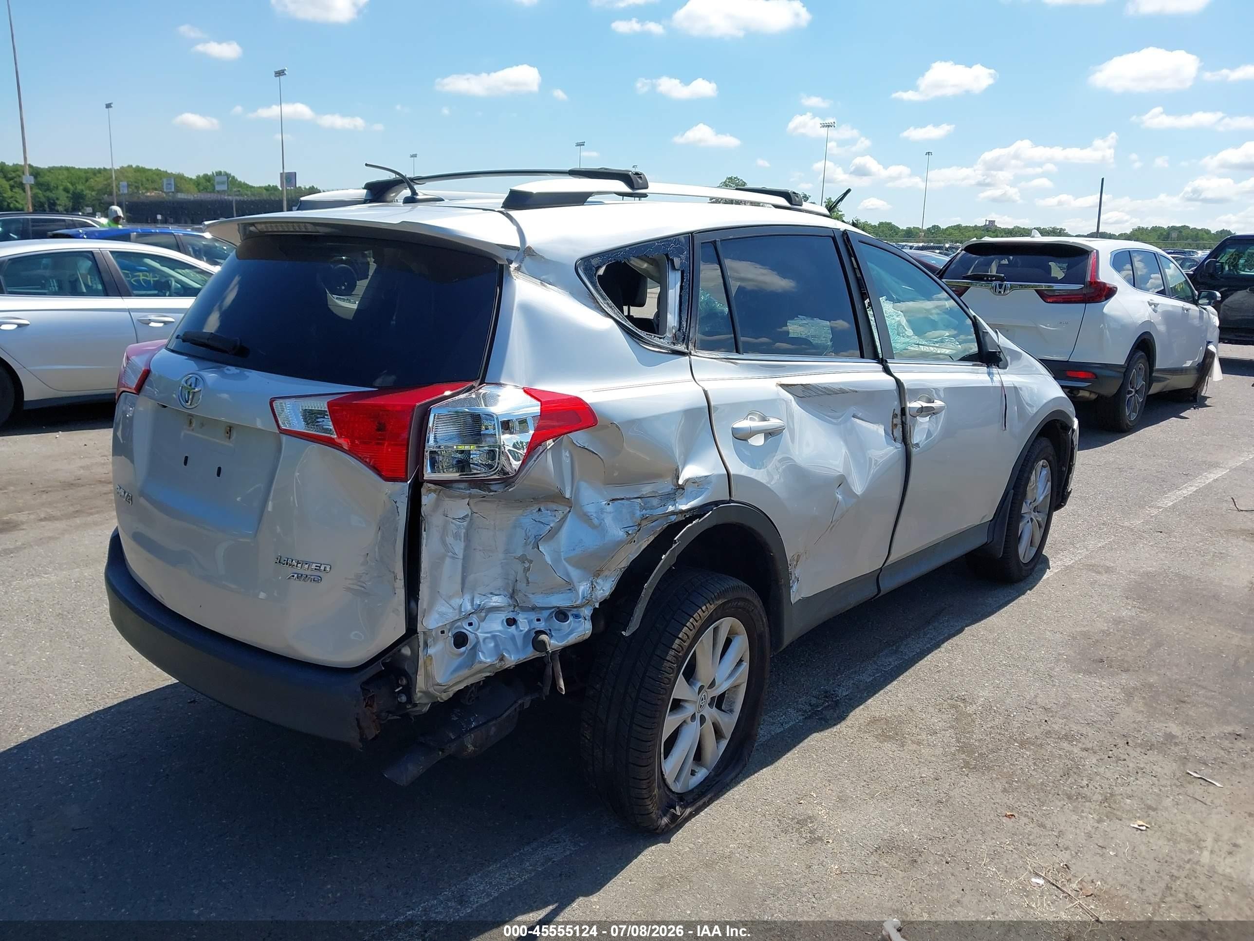 2015 Toyota Rav4 Limited Silver vin: 2T3DFREV1FW365283