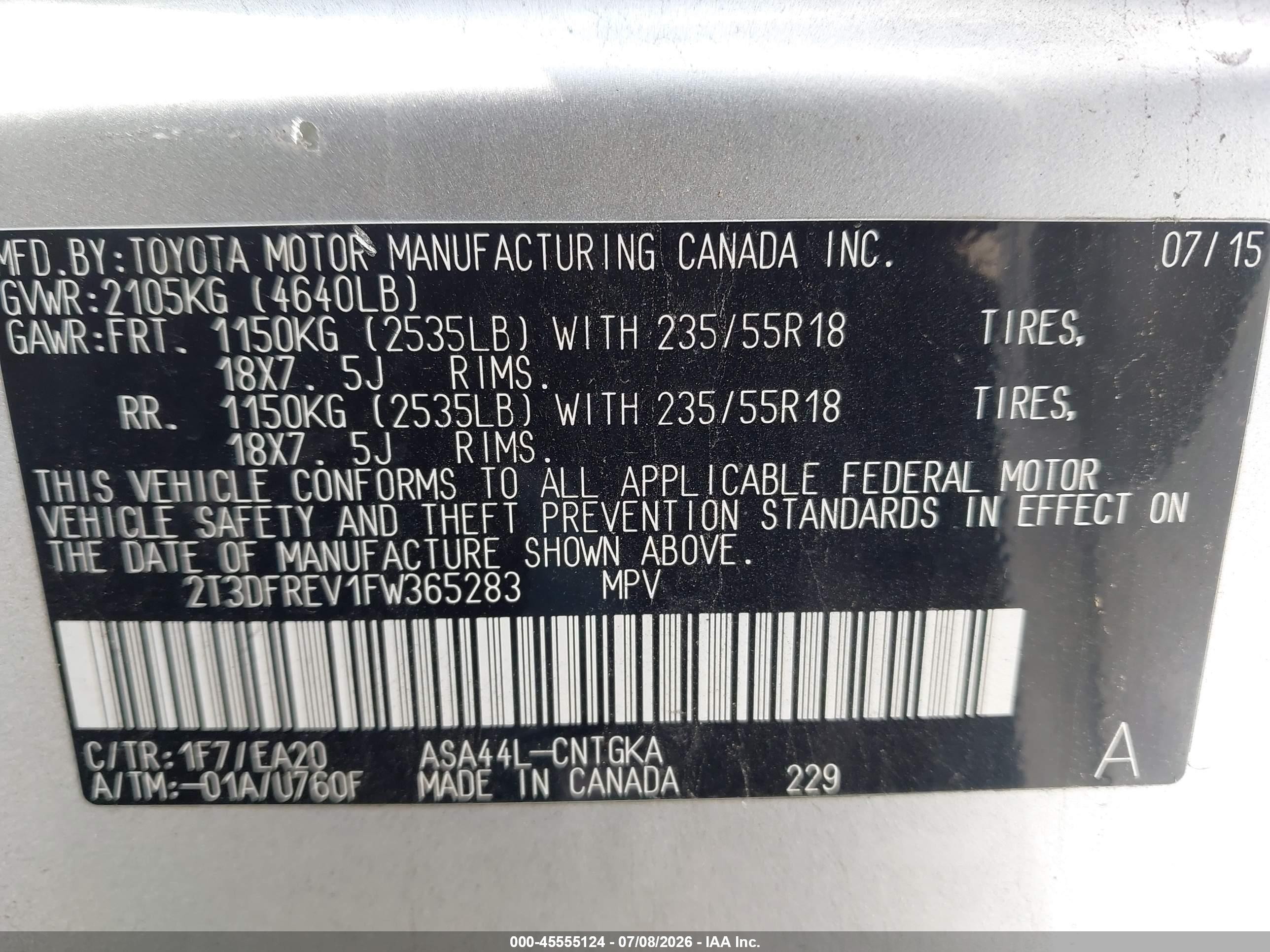 2015 Toyota Rav4 Limited Silver vin: 2T3DFREV1FW365283