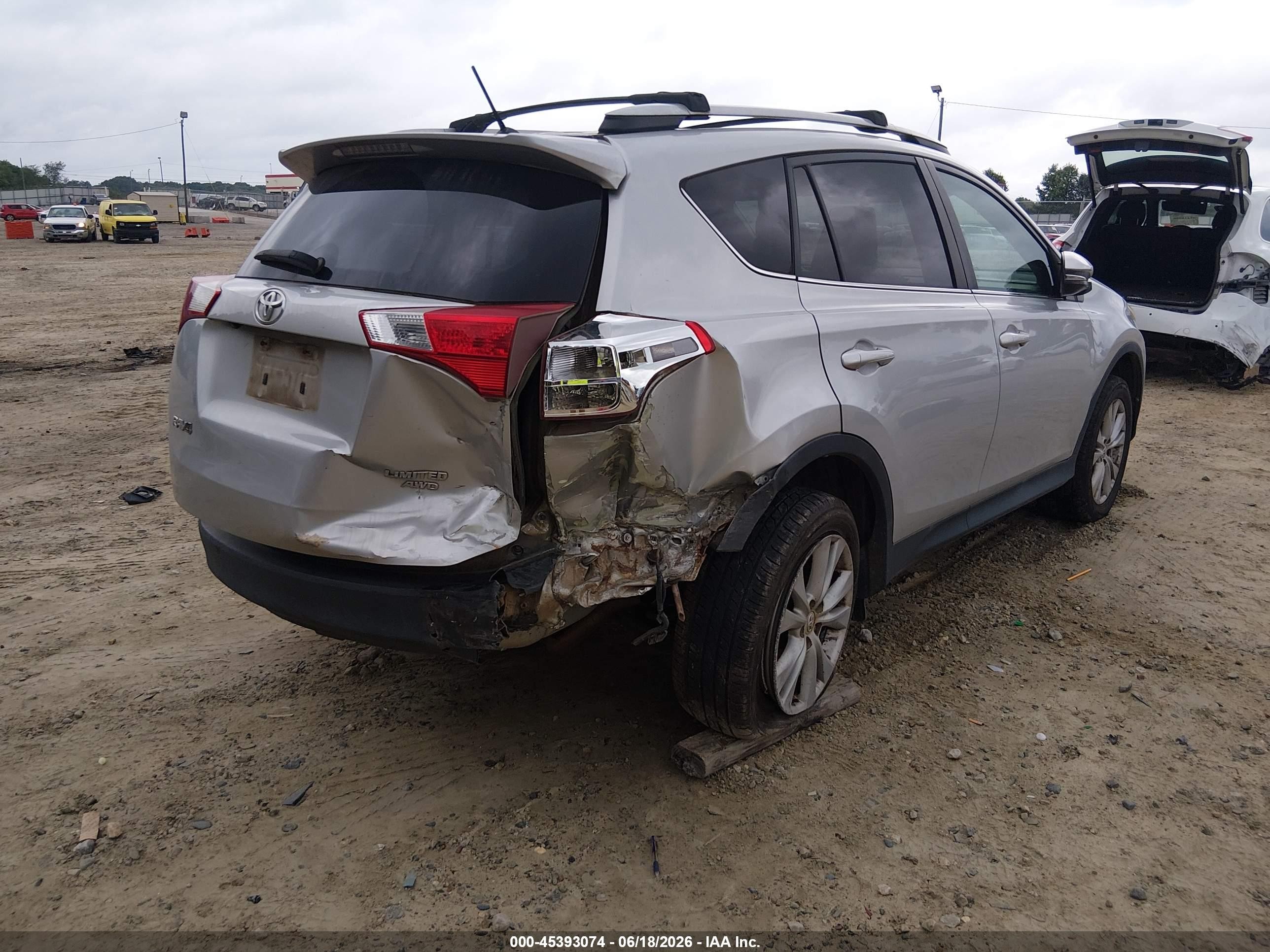 2013 Toyota Rav4 Limited Silver vin: 2T3DFREV2DW017005