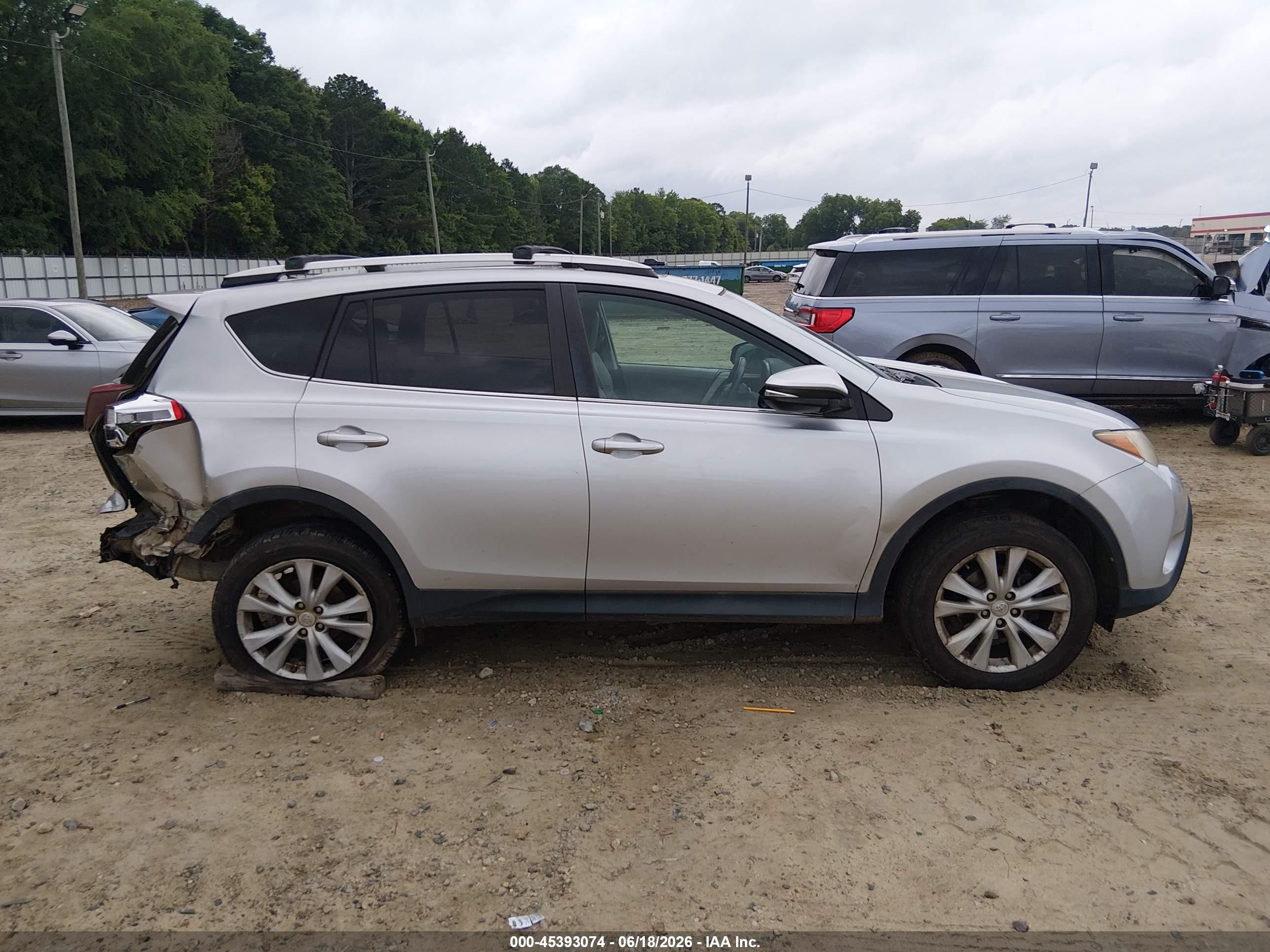 2013 Toyota Rav4 Limited Silver vin: 2T3DFREV2DW017005
