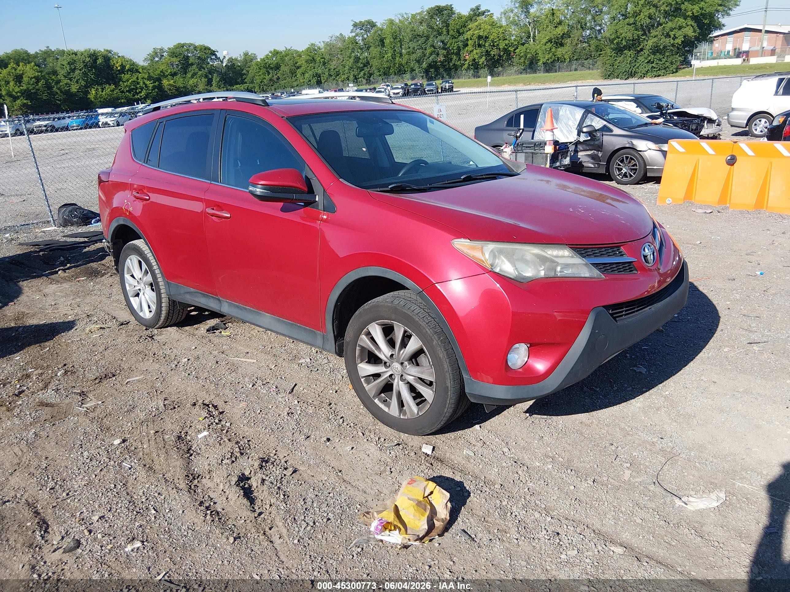 2013 Toyota Rav4 Limited Burgundy vin: 2T3DFREV2DW057729