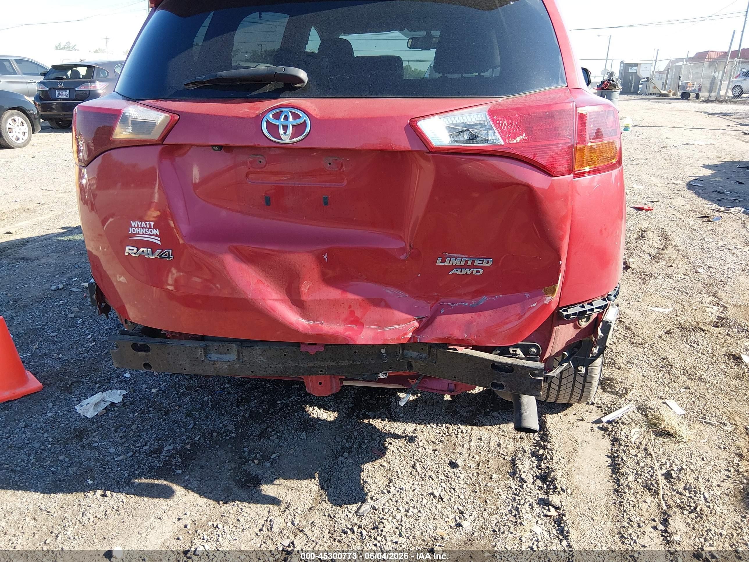 2013 Toyota Rav4 Limited Burgundy vin: 2T3DFREV2DW057729