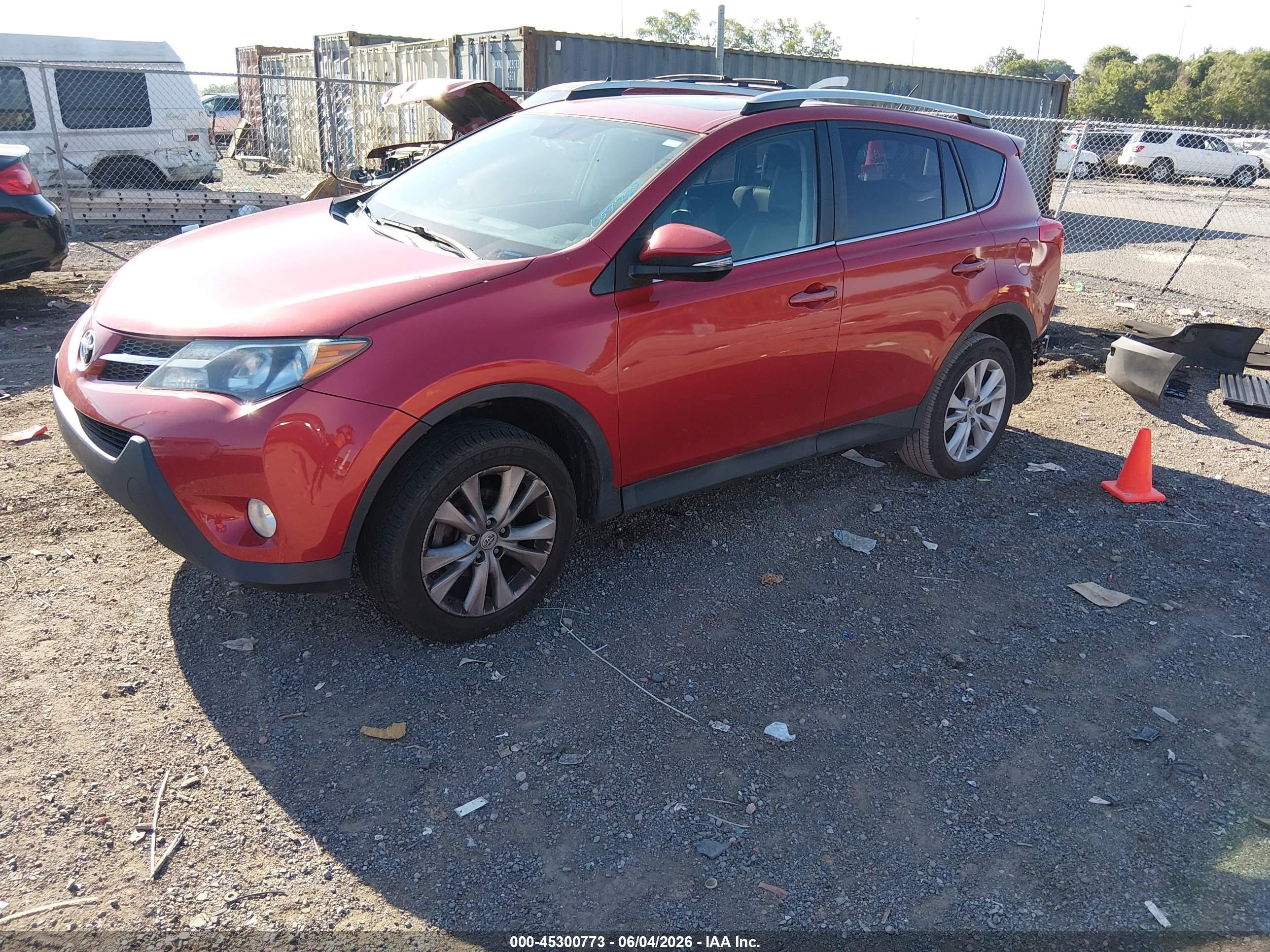 2013 Toyota Rav4 Limited Burgundy vin: 2T3DFREV2DW057729