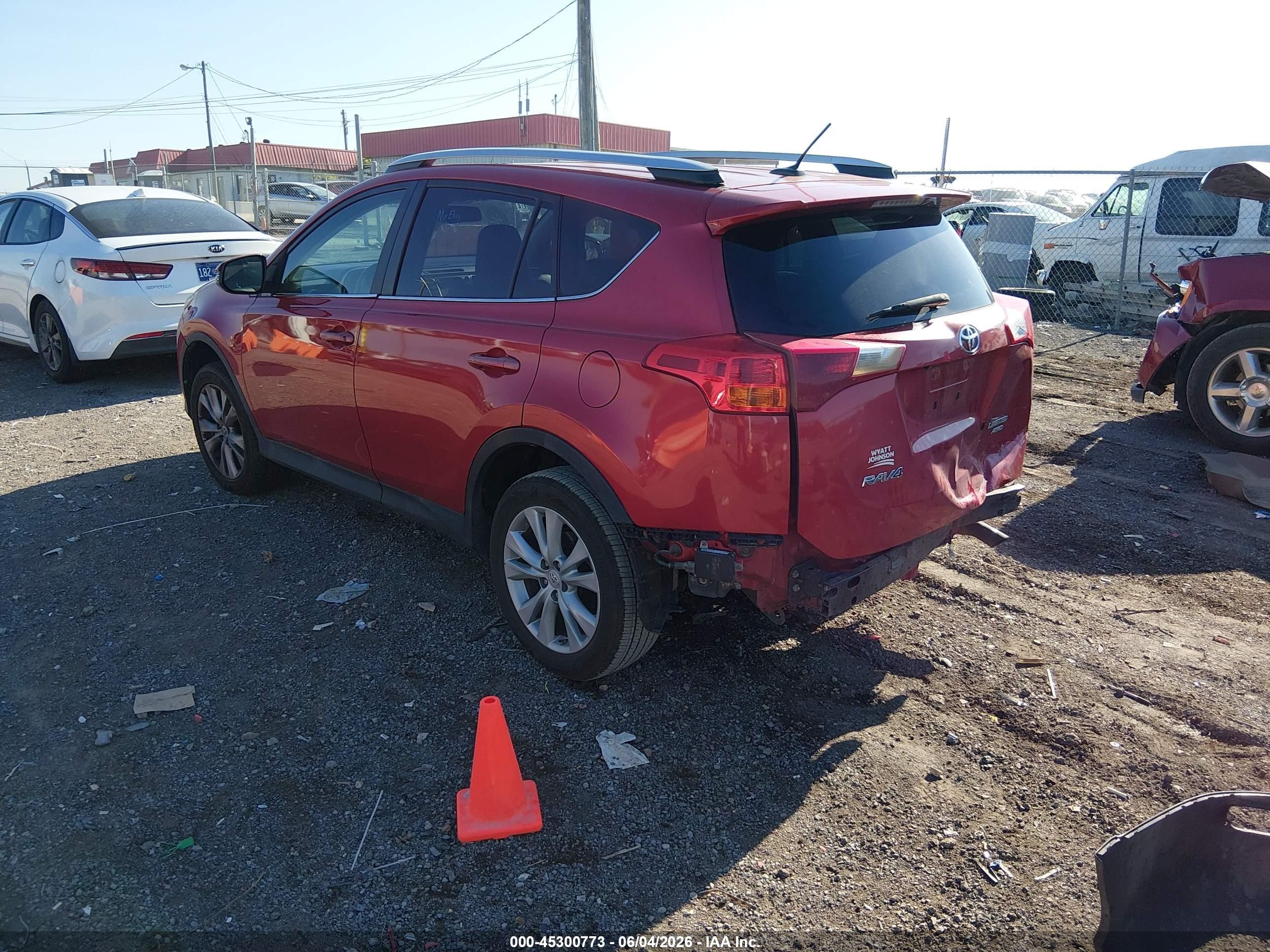 2013 Toyota Rav4 Limited Burgundy vin: 2T3DFREV2DW057729