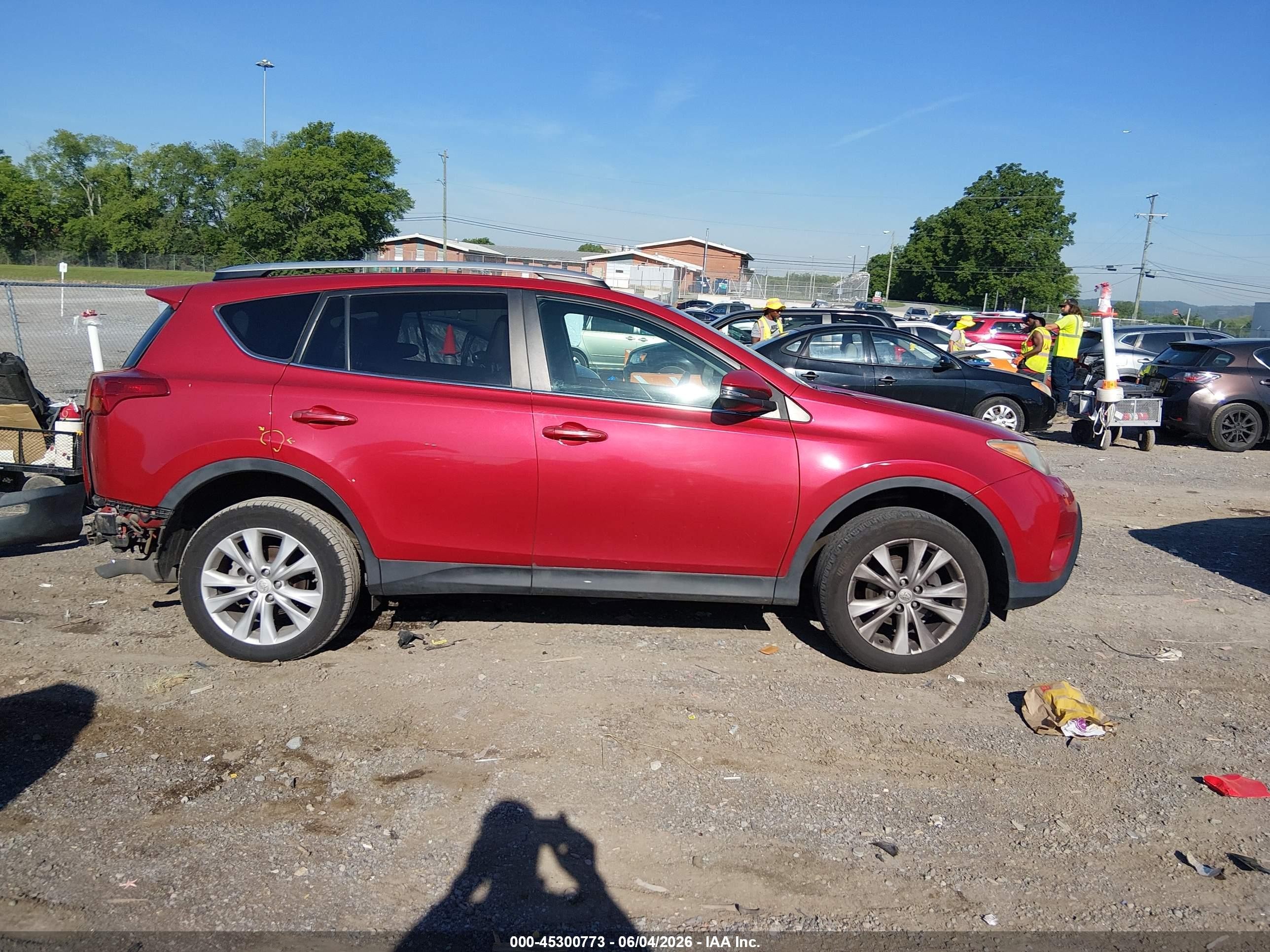 2013 Toyota Rav4 Limited Burgundy vin: 2T3DFREV2DW057729