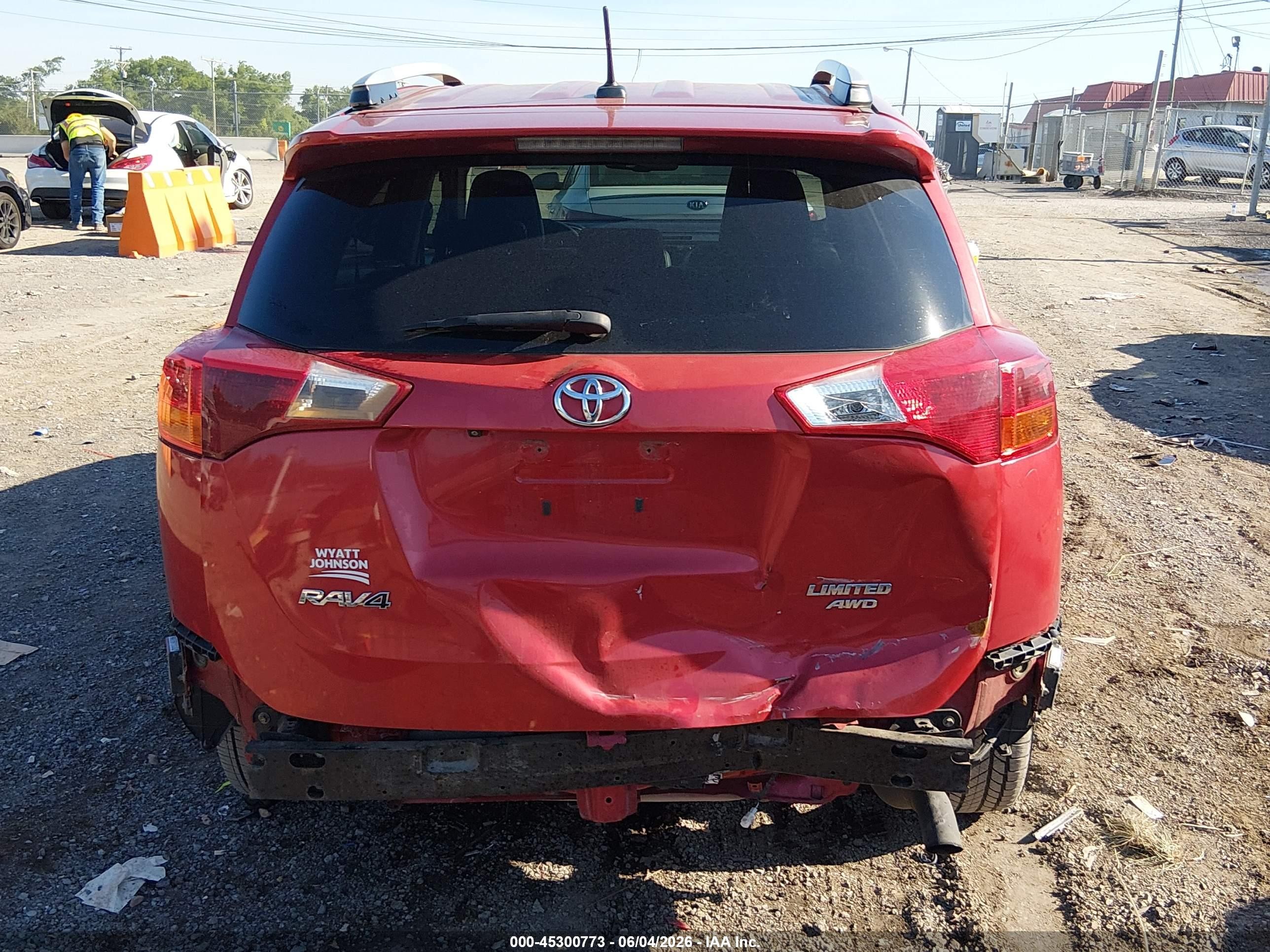 2013 Toyota Rav4 Limited Burgundy vin: 2T3DFREV2DW057729