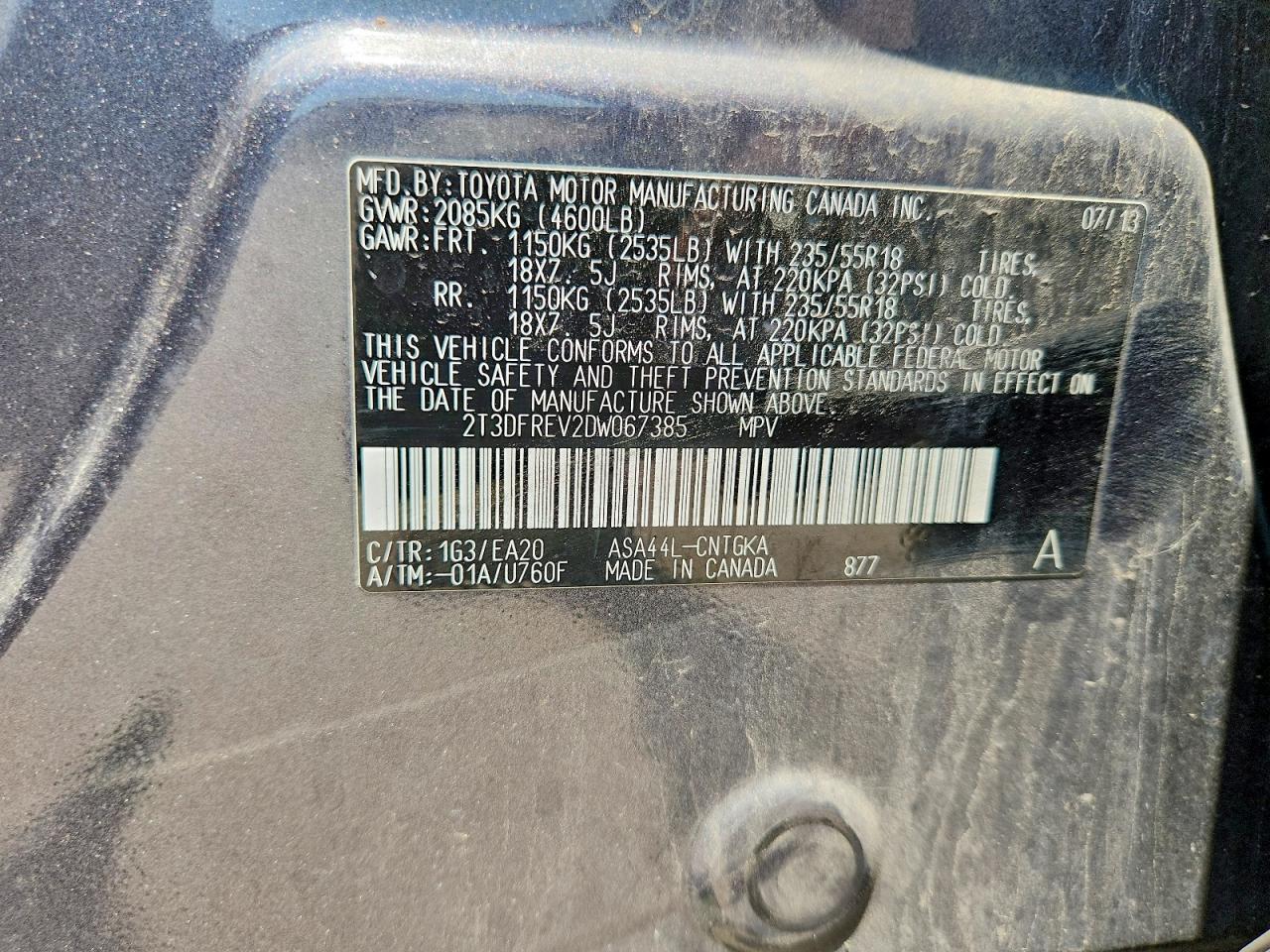 2013 Toyota Rav4 Limited Gray vin: 2T3DFREV2DW067385