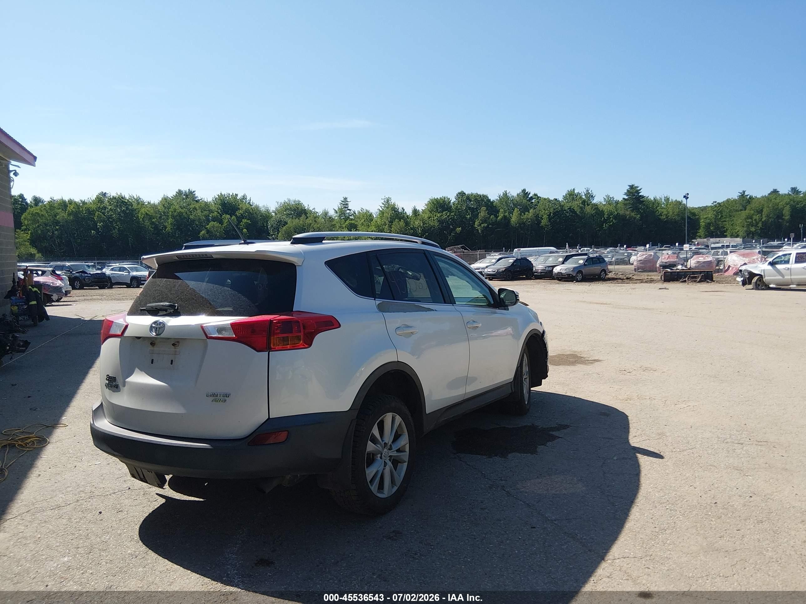 2013 Toyota Rav4 Limited White vin: 2T3DFREV2DW106931