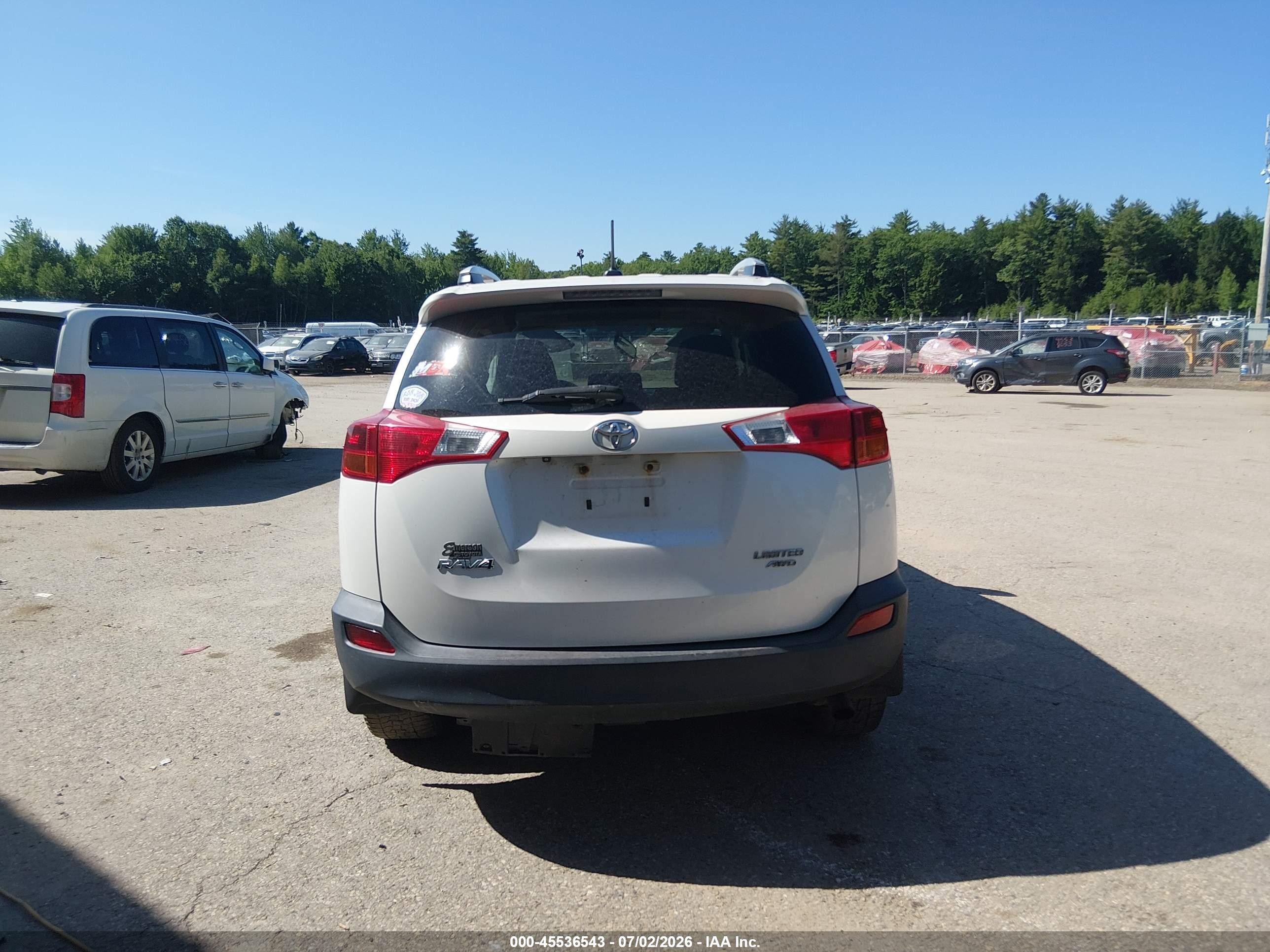 2013 Toyota Rav4 Limited White vin: 2T3DFREV2DW106931