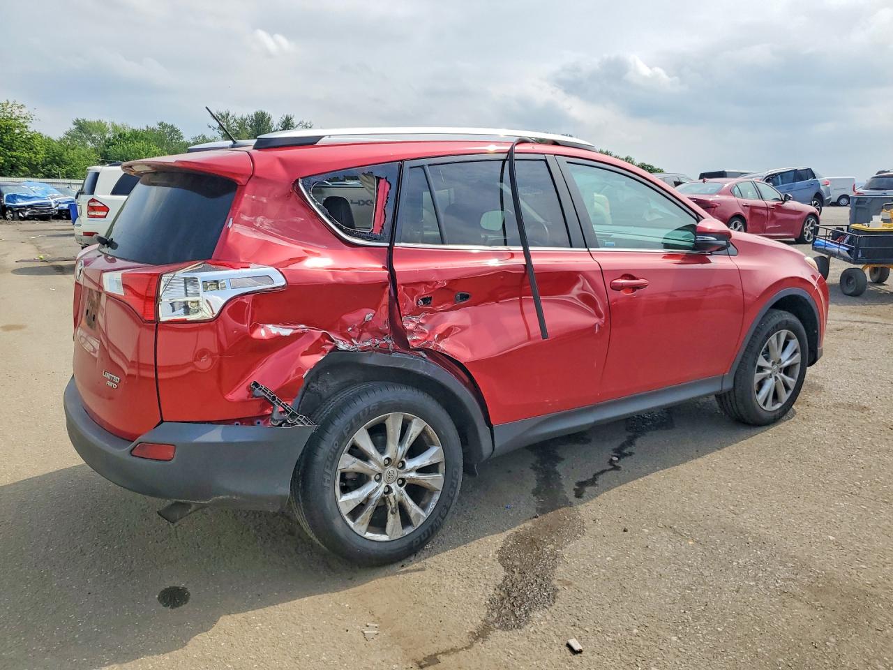 2014 Toyota Rav4 Limited Red vin: 2T3DFREV2EW130647
