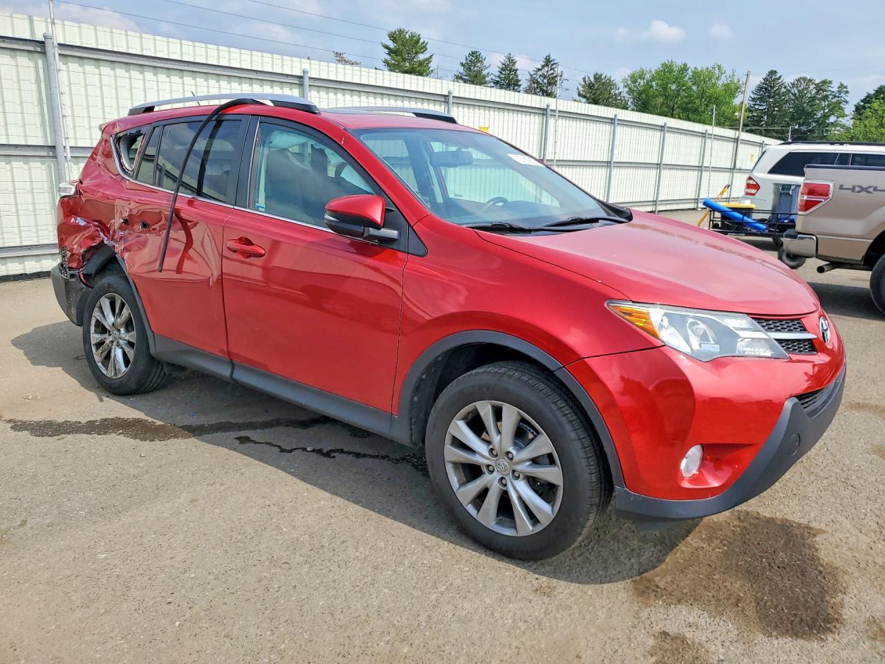 2014 Toyota Rav4 Limited Red vin: 2T3DFREV2EW130647