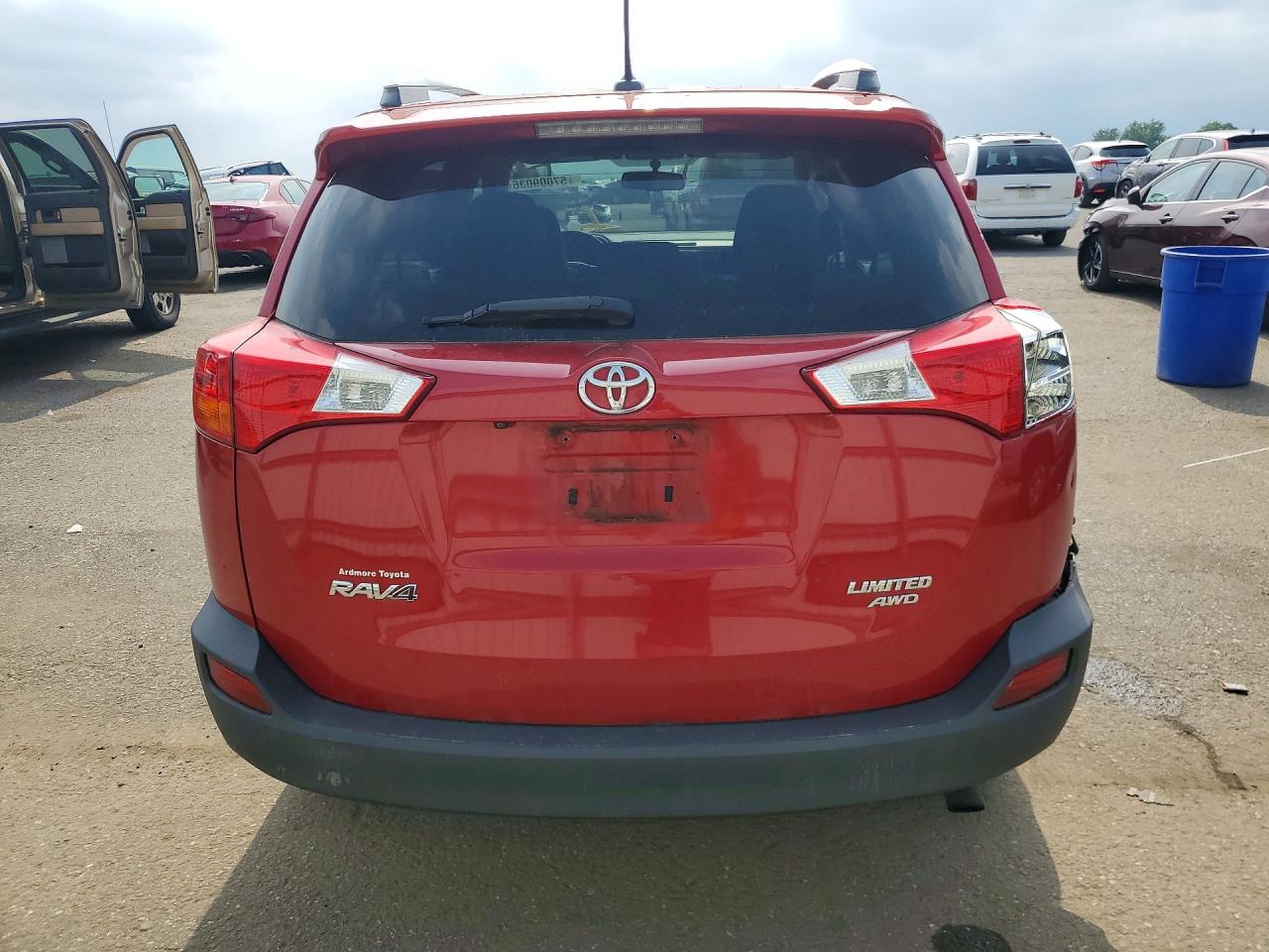 2014 Toyota Rav4 Limited Red vin: 2T3DFREV2EW130647