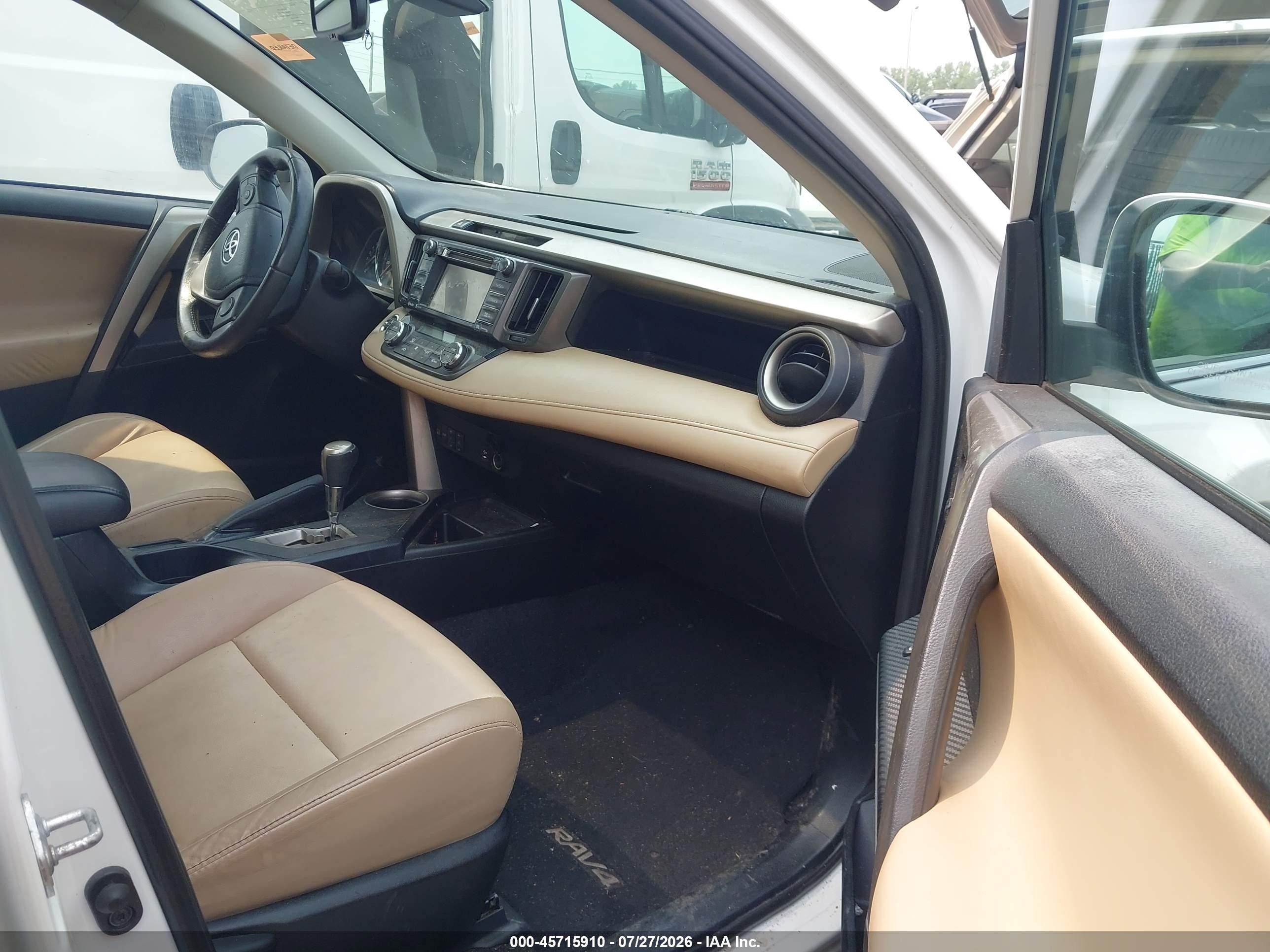 2014 Toyota Rav4 Limited White vin: 2T3DFREV2EW144516