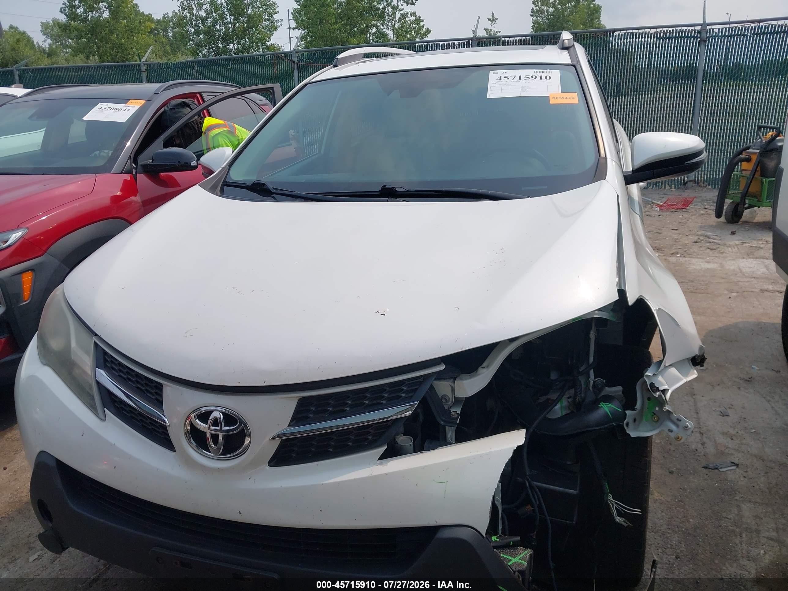 2014 Toyota Rav4 Limited White vin: 2T3DFREV2EW144516