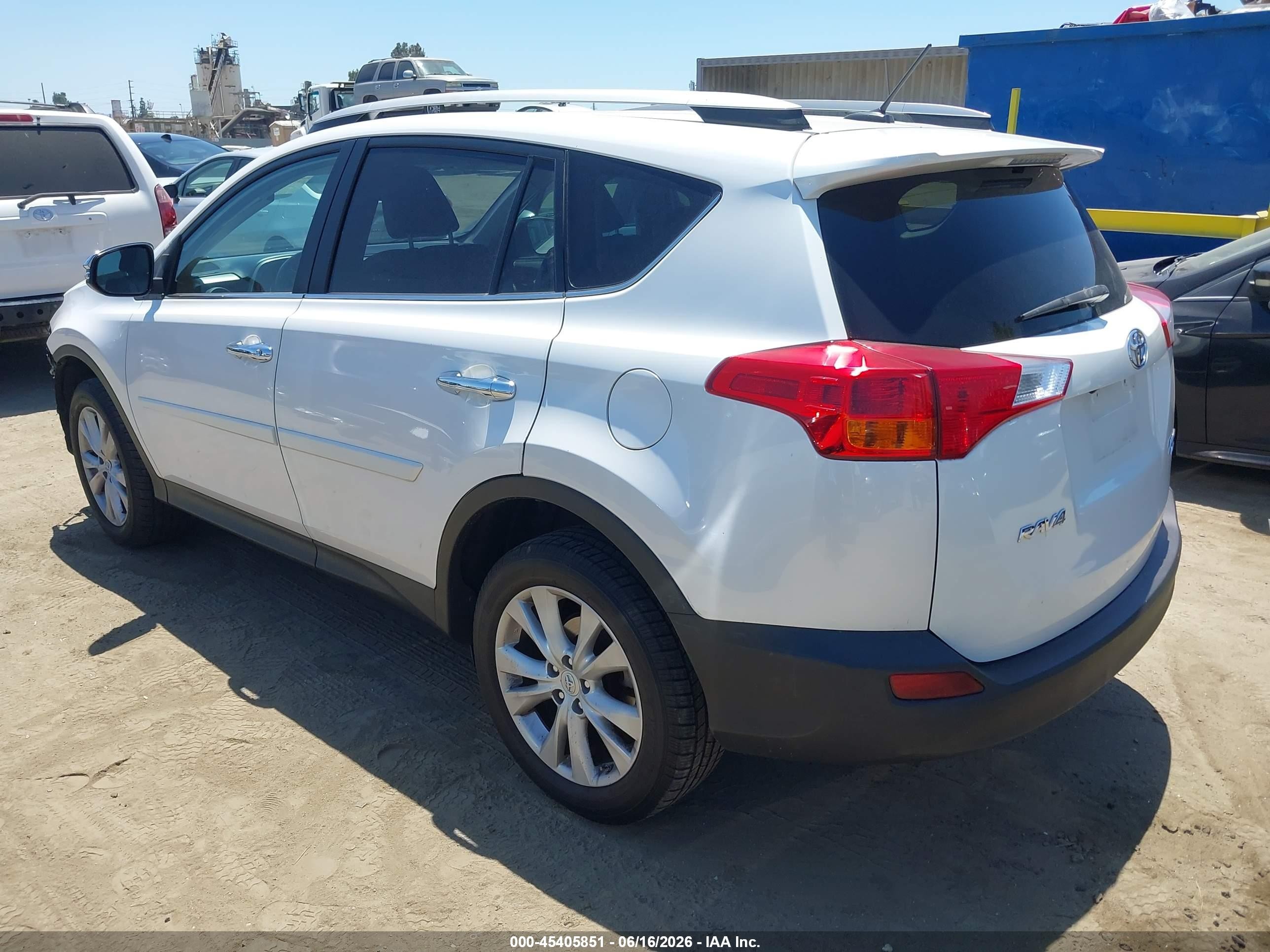 2014 Toyota Rav4 Limited White vin: 2T3DFREV2EW177905