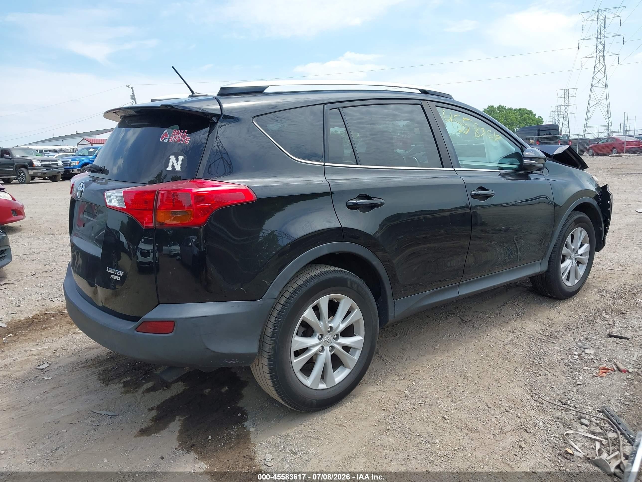 2014 Toyota Rav4 Limited Черный vin: 2T3DFREV2EW178469