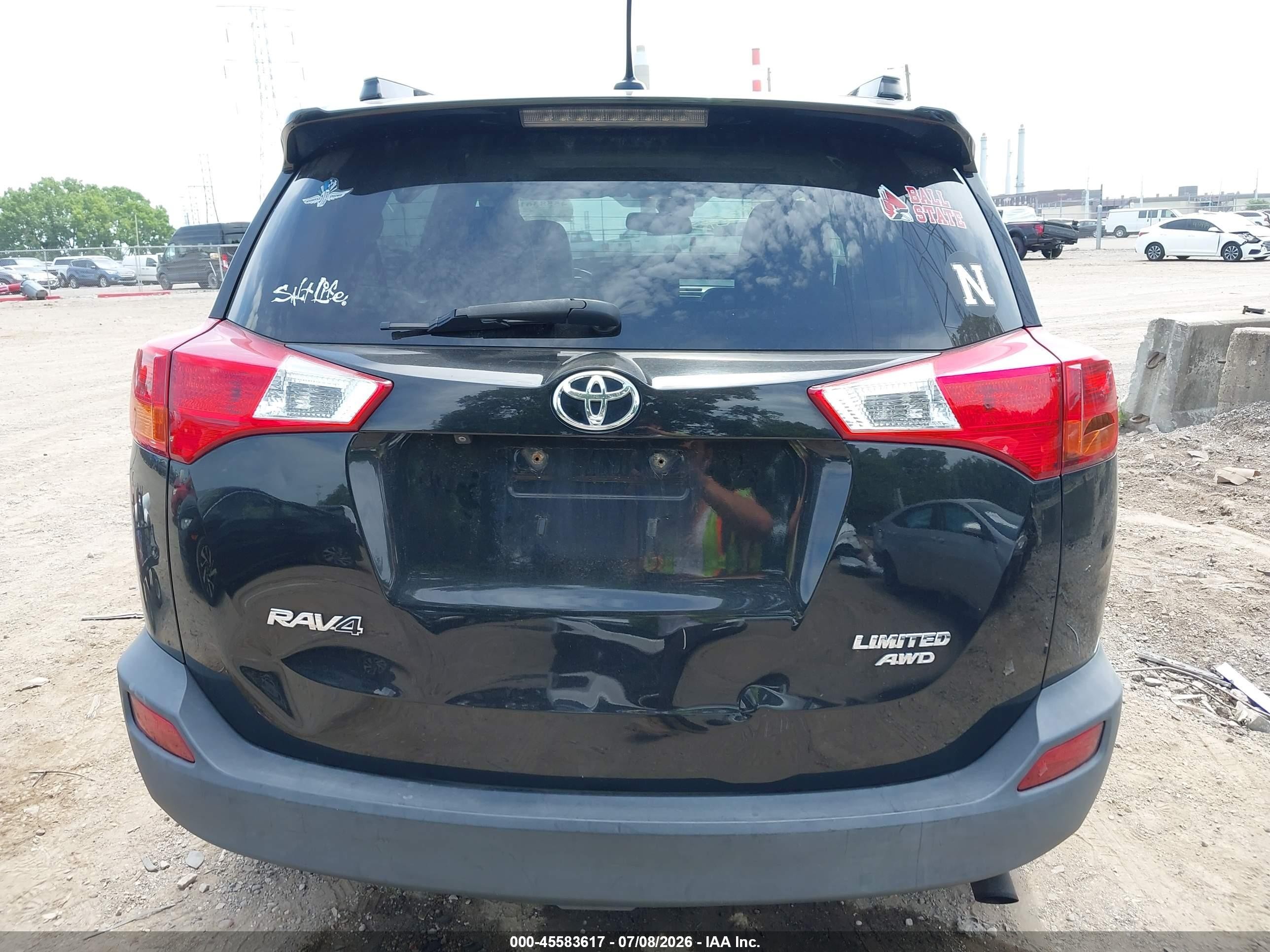 2014 Toyota Rav4 Limited Черный vin: 2T3DFREV2EW178469