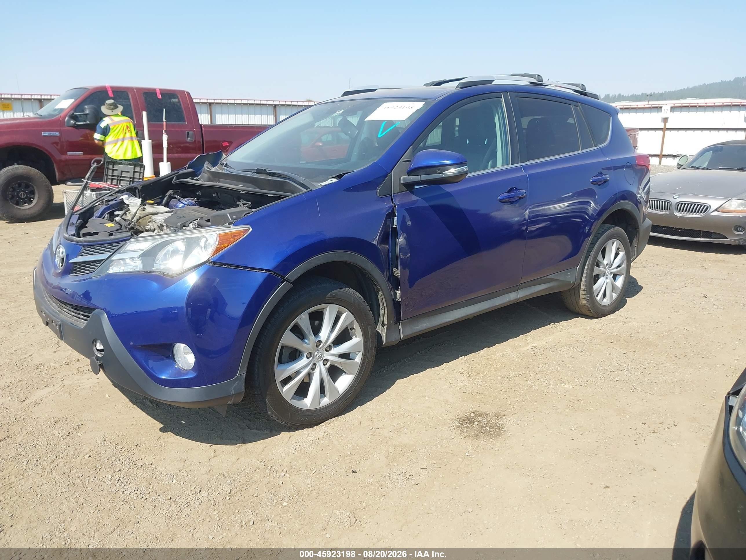 2014 Toyota Rav4 Limited Blue vin: 2T3DFREV2EW183123