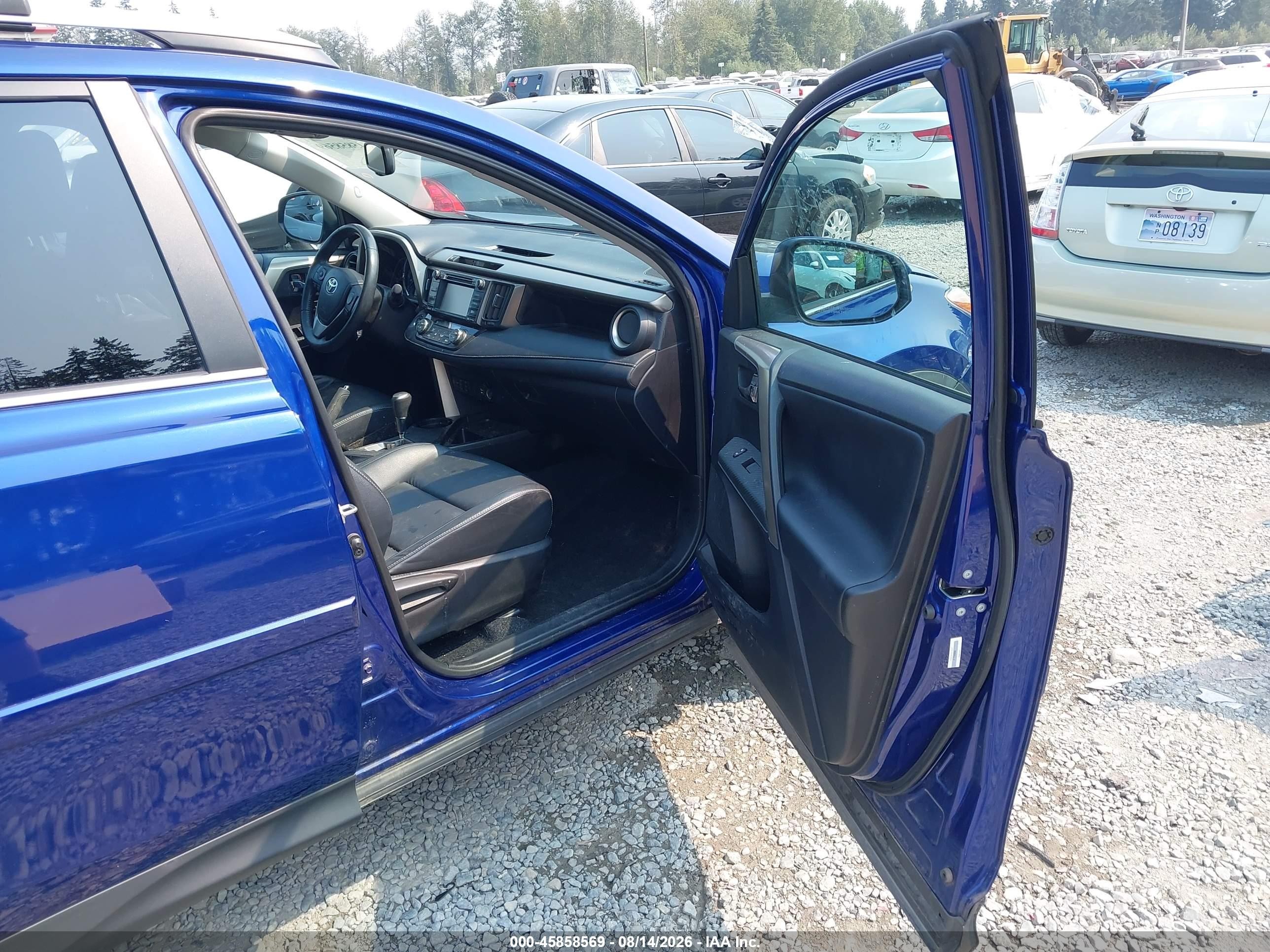2014 Toyota Rav4 Limited Blue vin: 2T3DFREV2EW190363