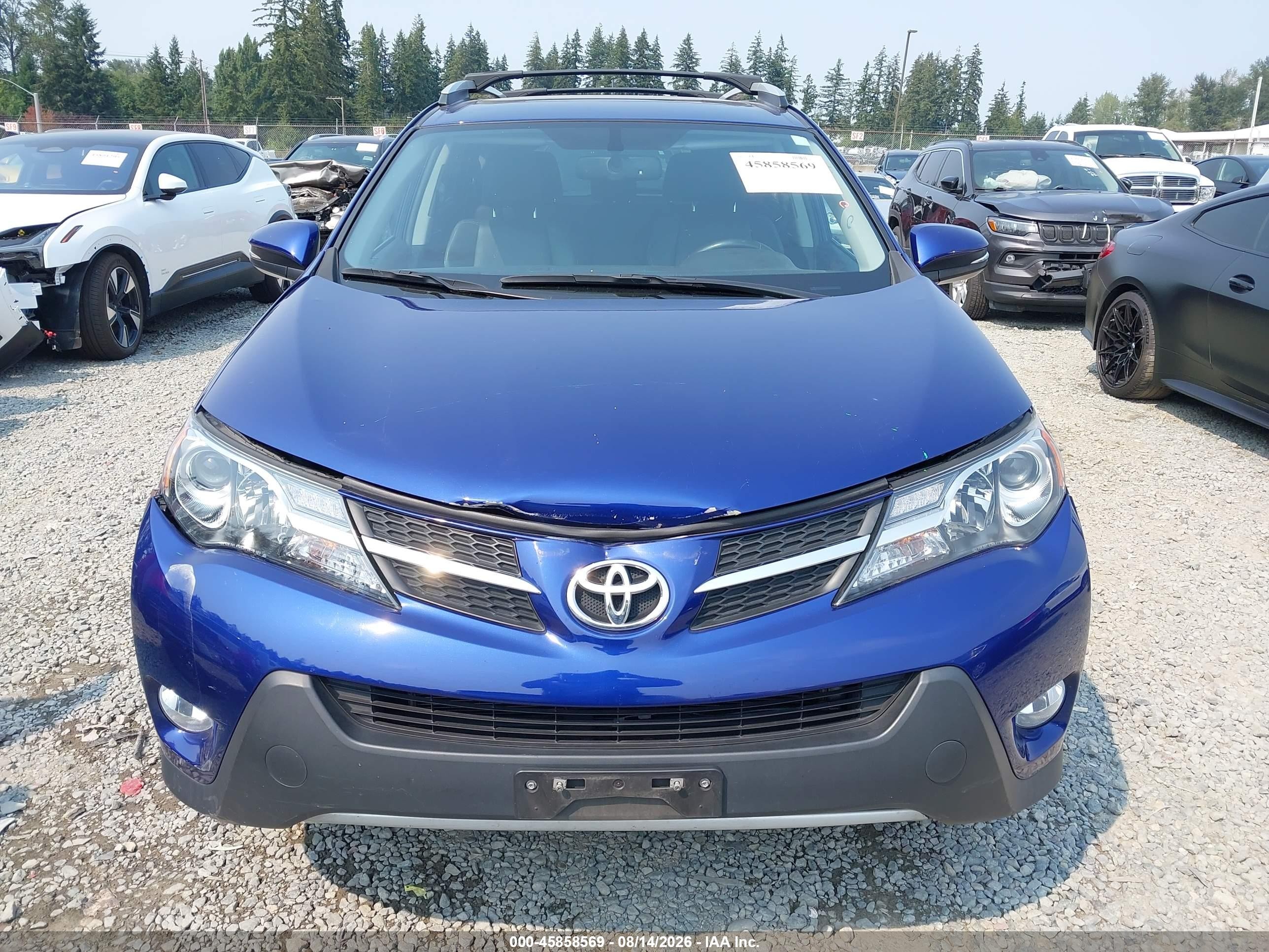 2014 Toyota Rav4 Limited Blue vin: 2T3DFREV2EW190363