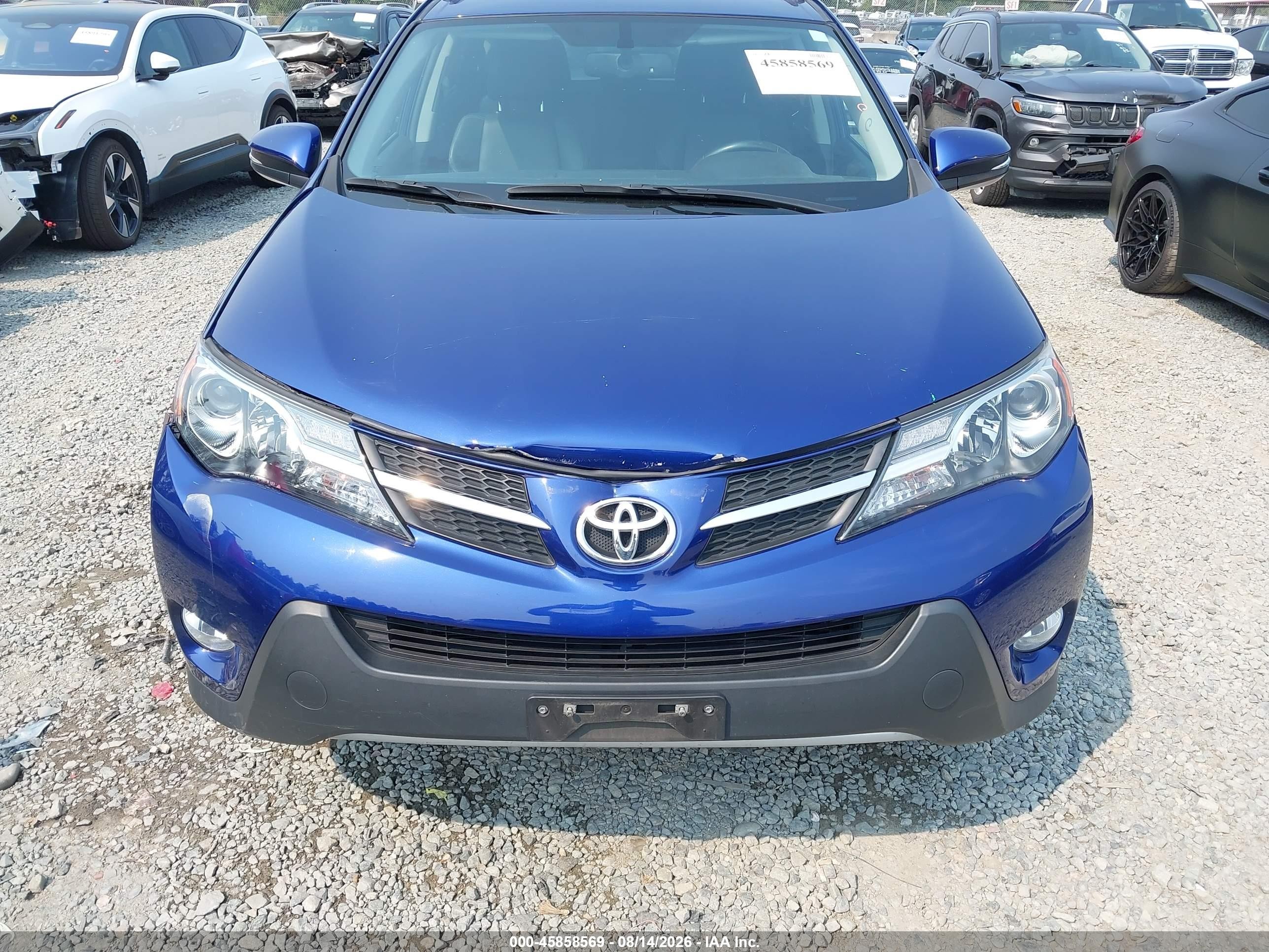 2014 Toyota Rav4 Limited Blue vin: 2T3DFREV2EW190363