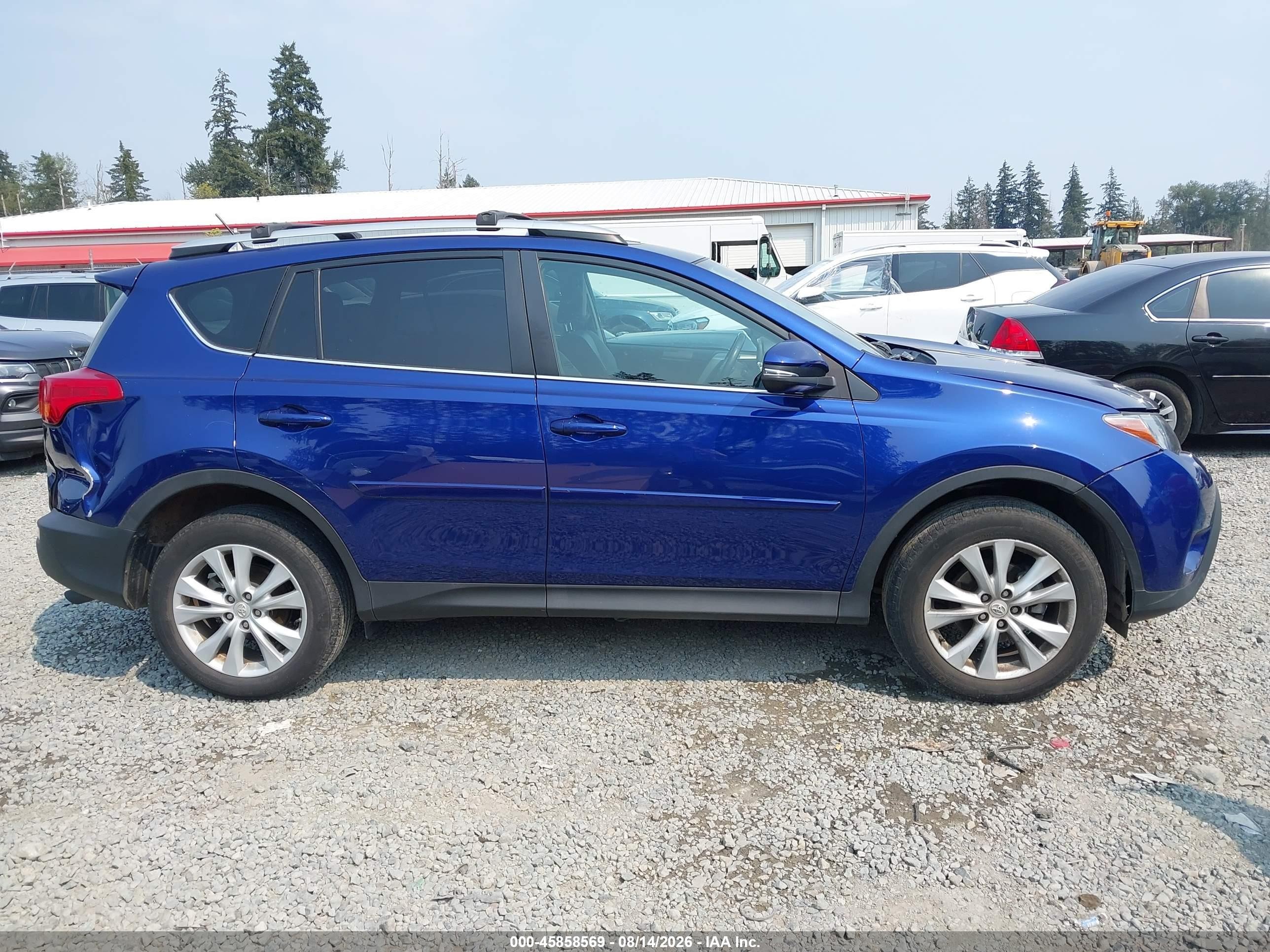 2014 Toyota Rav4 Limited Blue vin: 2T3DFREV2EW190363