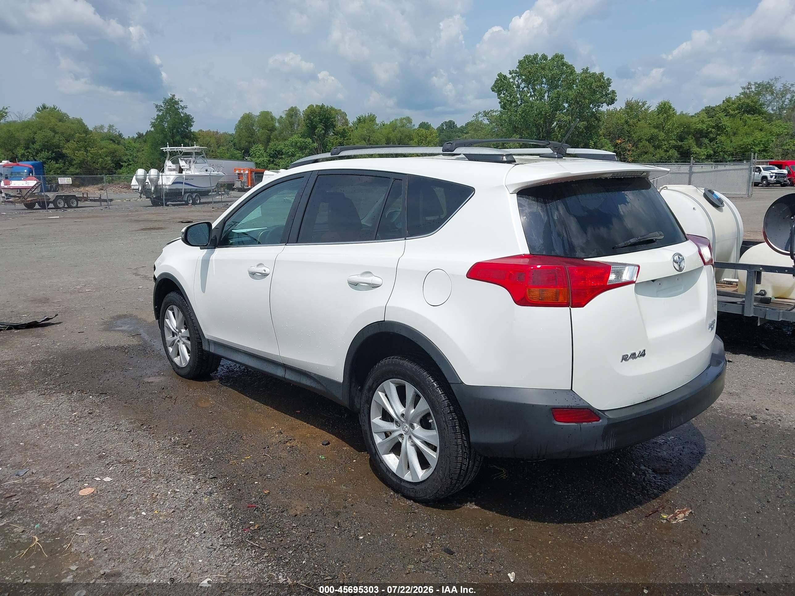 2014 Toyota Rav4 Limited White vin: 2T3DFREV2EW208456
