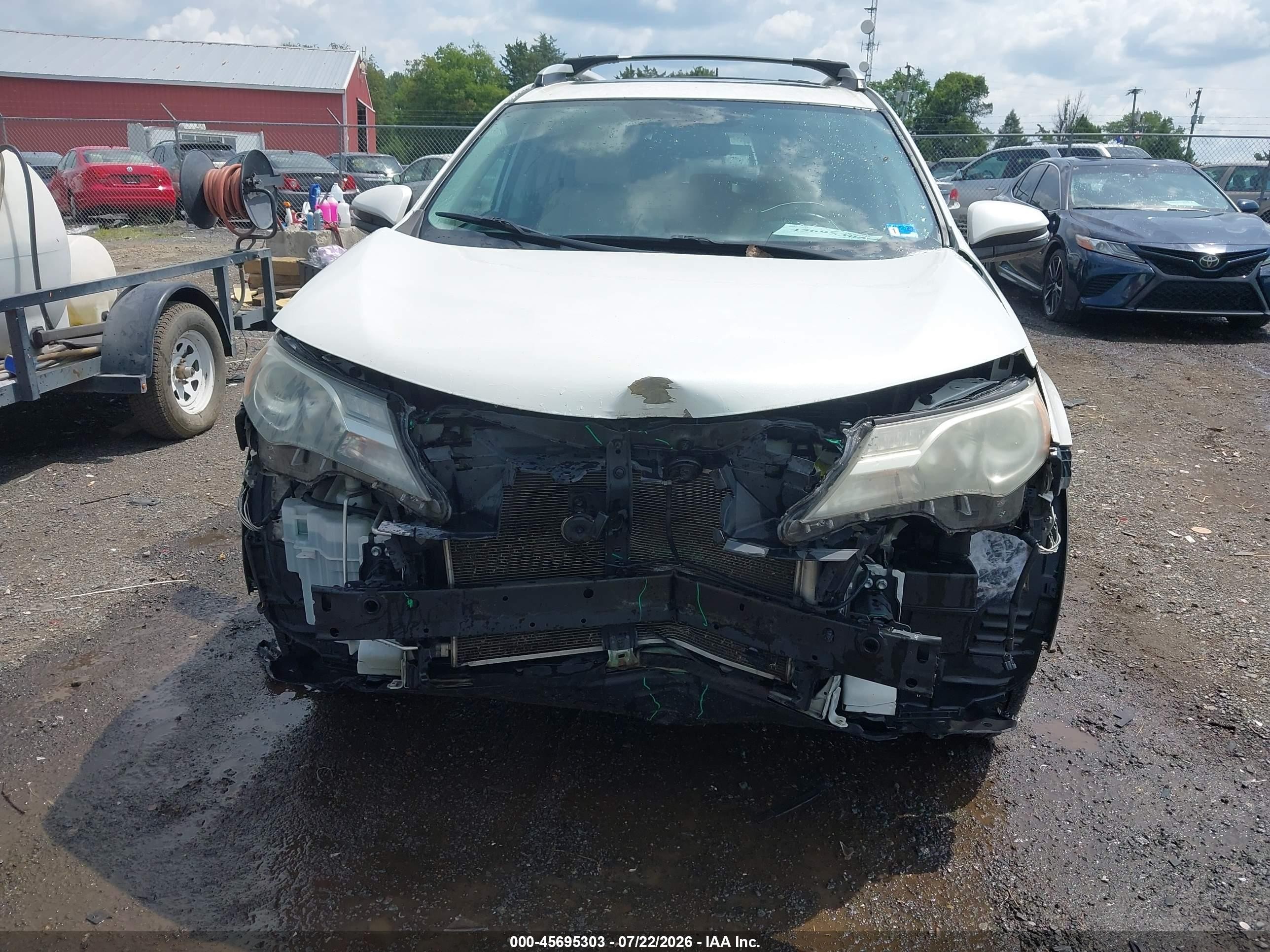2014 Toyota Rav4 Limited White vin: 2T3DFREV2EW208456
