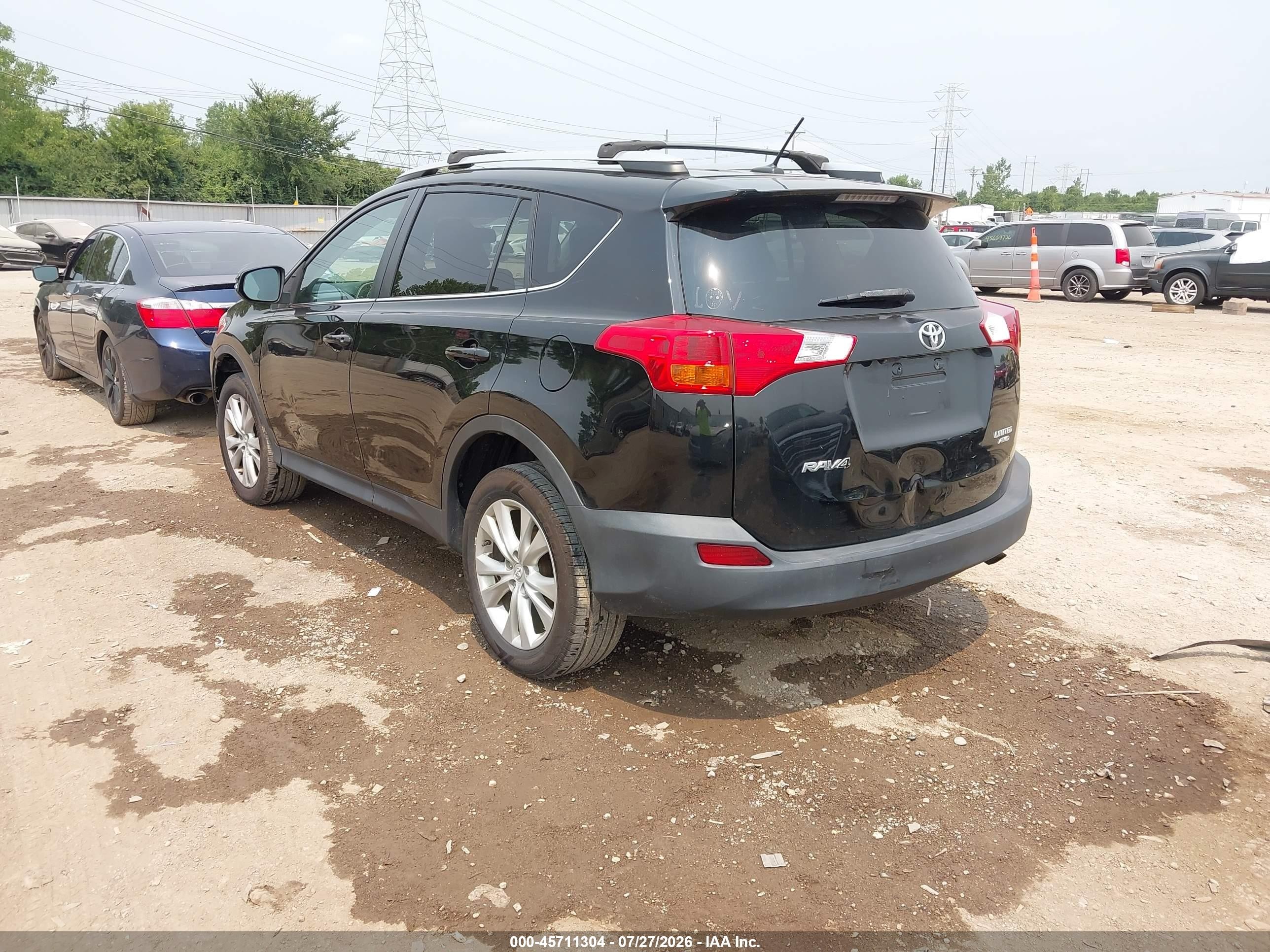 2014 Toyota Rav4 Limited Black vin: 2T3DFREV2EW211888