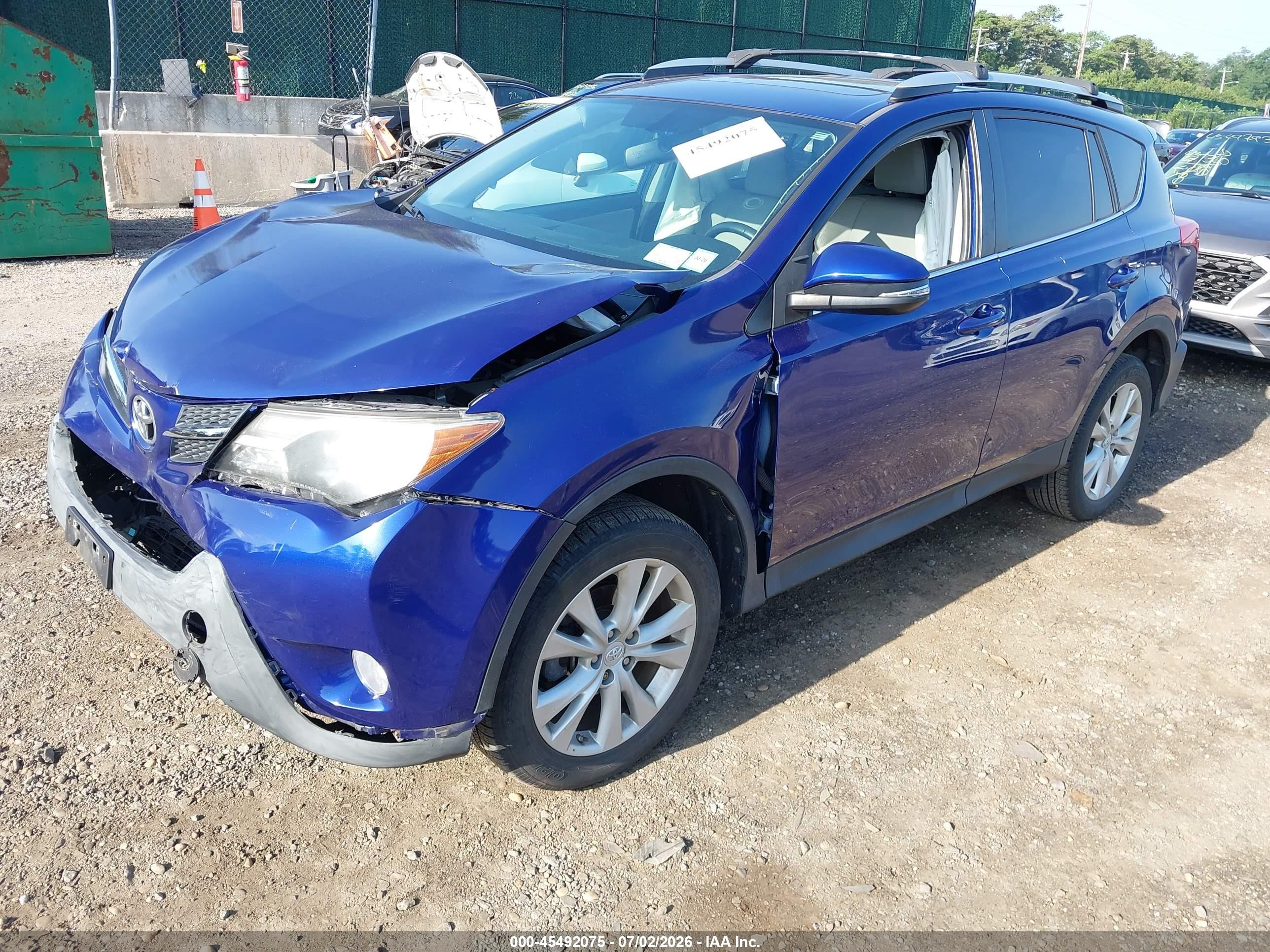 2014 Toyota Rav4 Limited Blue vin: 2T3DFREV2EW219568