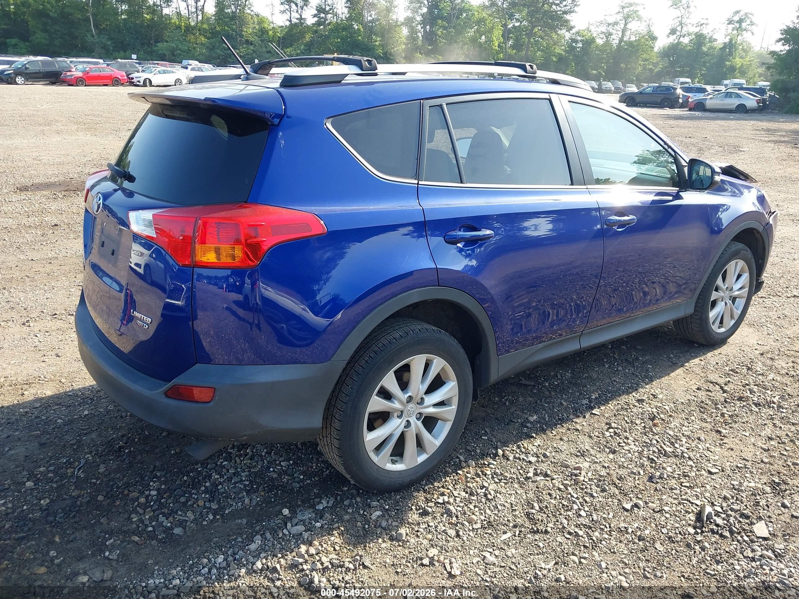 2014 Toyota Rav4 Limited Blue vin: 2T3DFREV2EW219568