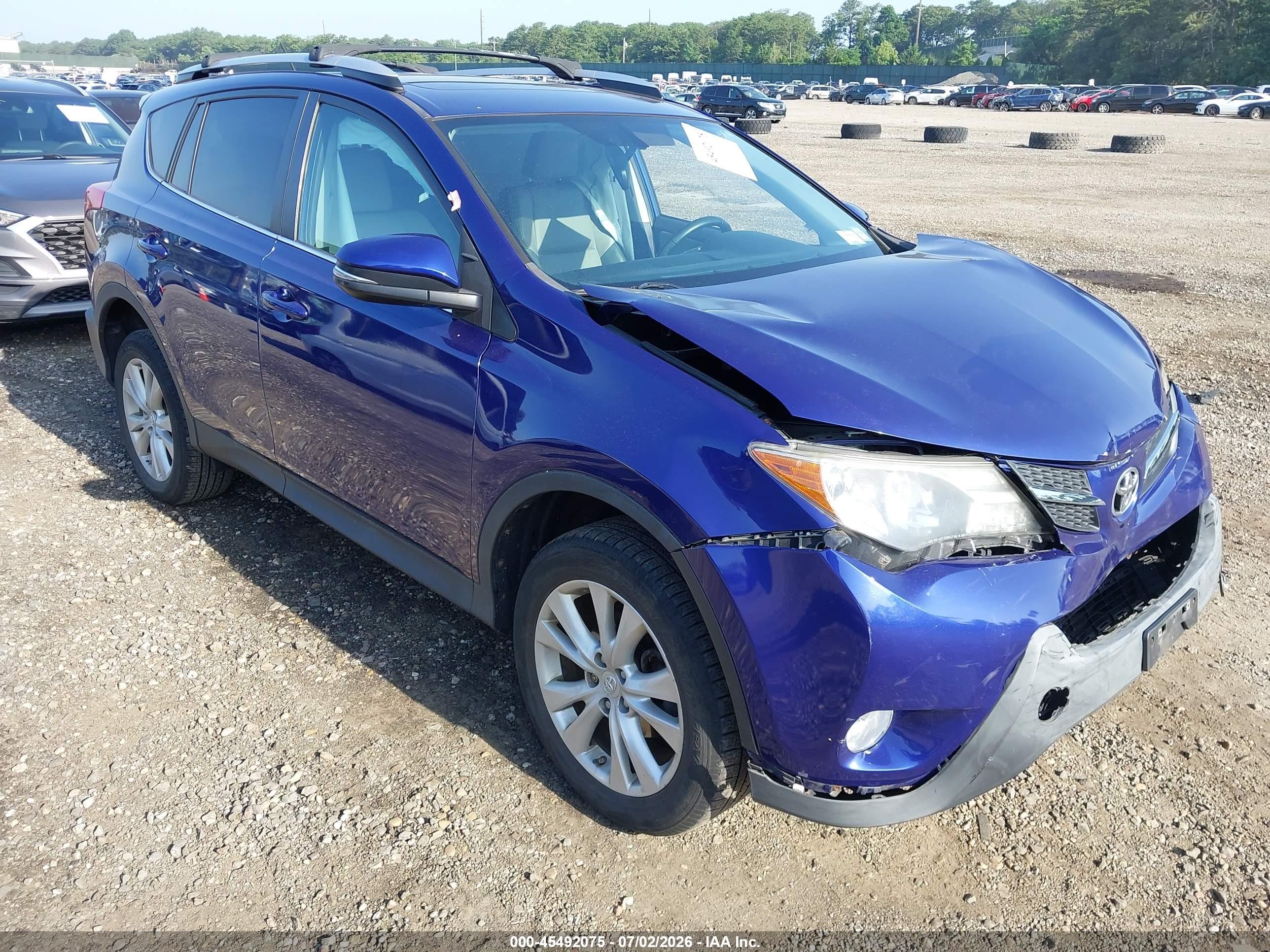 2014 Toyota Rav4 Limited Blue vin: 2T3DFREV2EW219568