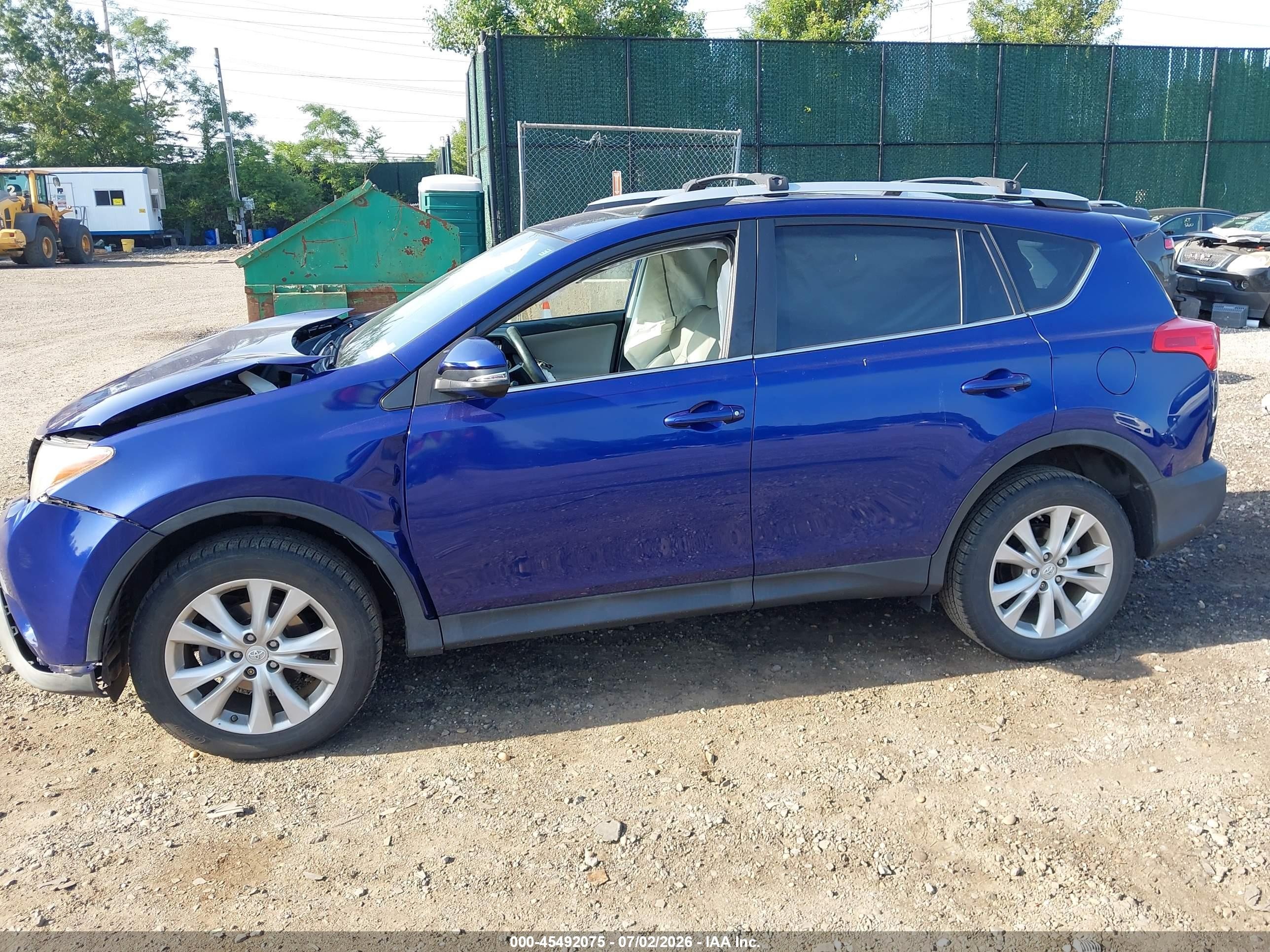 2014 Toyota Rav4 Limited Blue vin: 2T3DFREV2EW219568