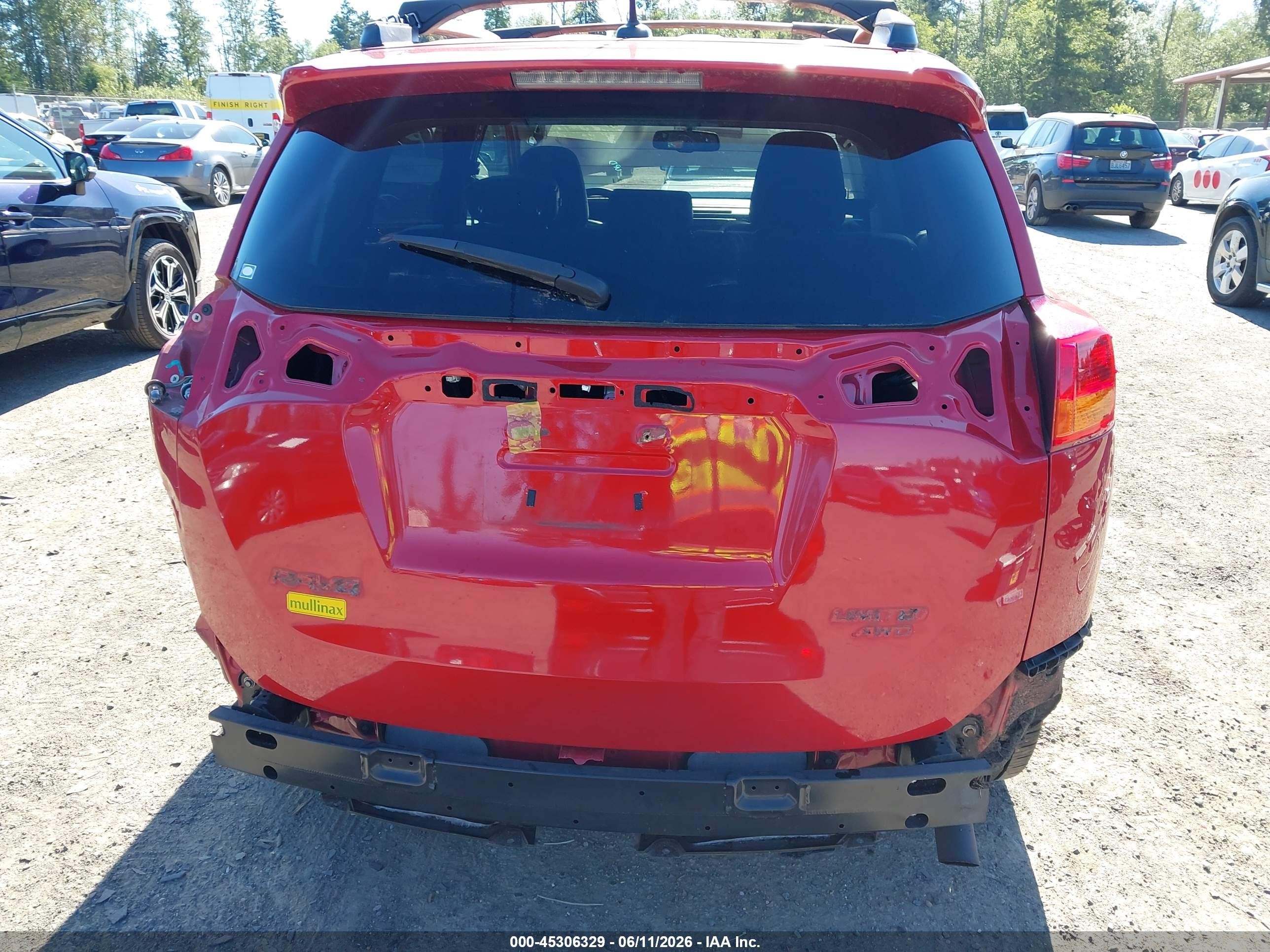 2015 Toyota Rav4 Limited Red vin: 2T3DFREV2FW280131
