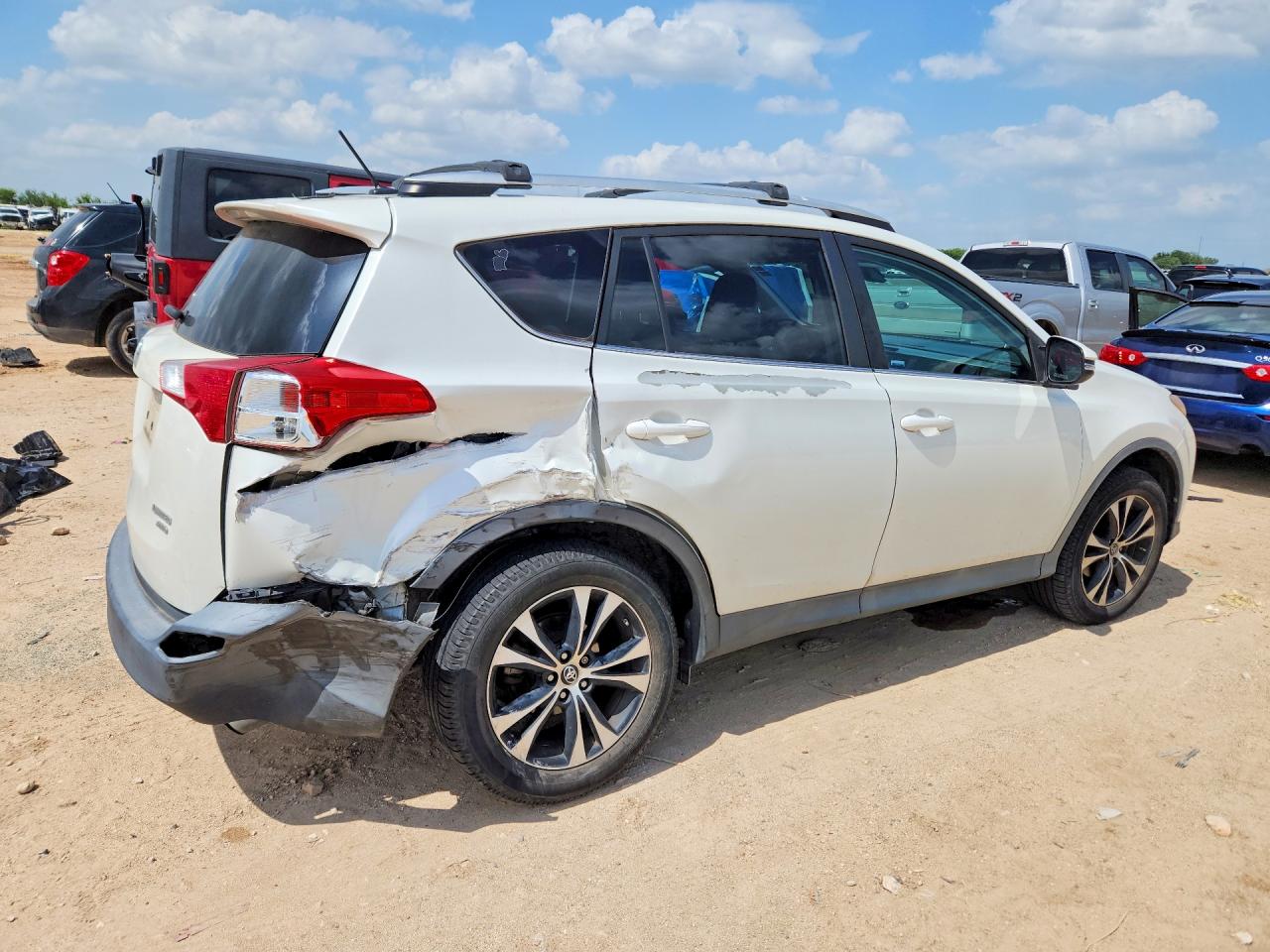 2015 Toyota Rav4 Limited White vin: 2T3DFREV2FW369410