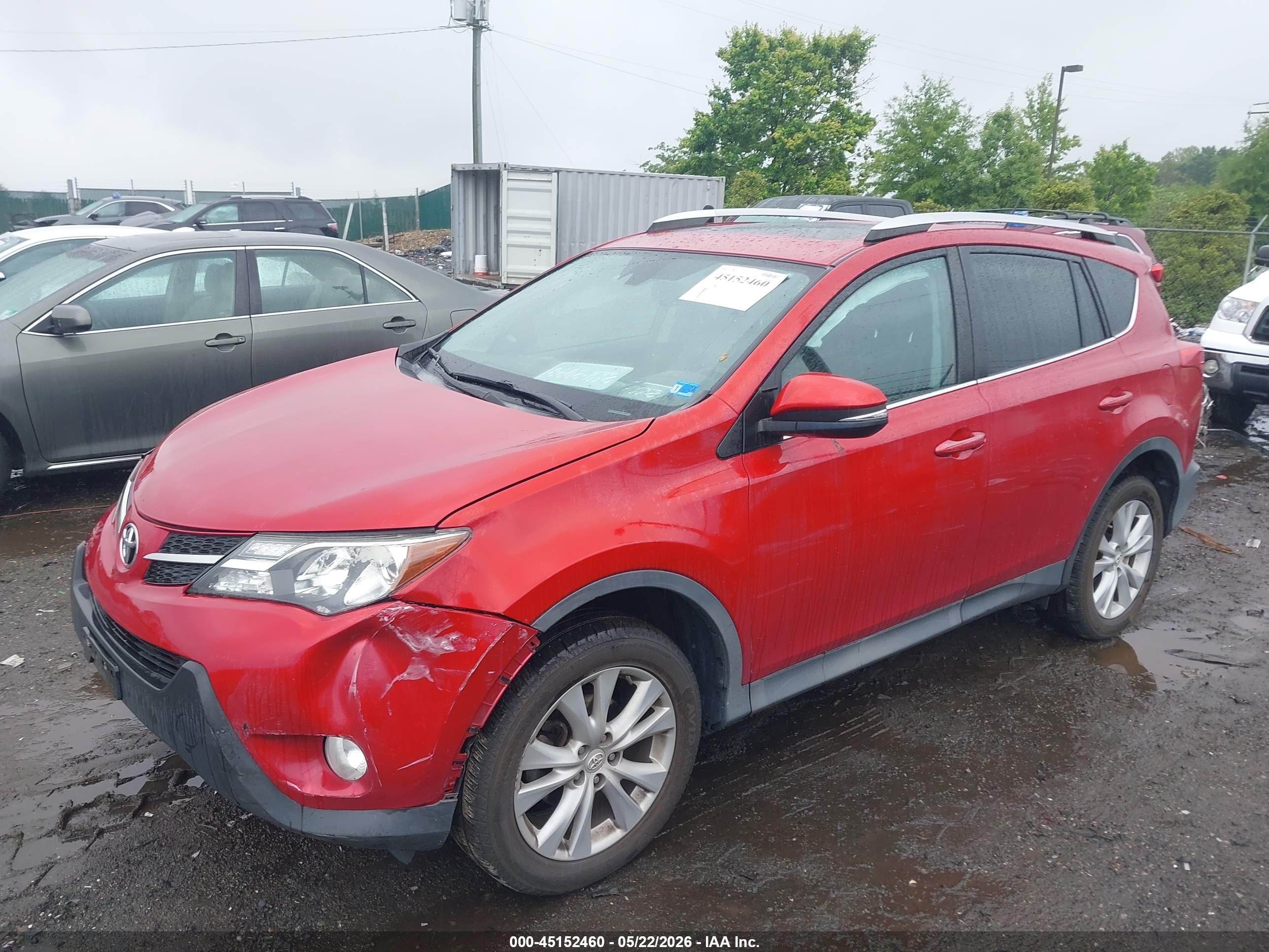 2015 Toyota Rav4 Limited Red vin: 2T3DFREV2FW375692
