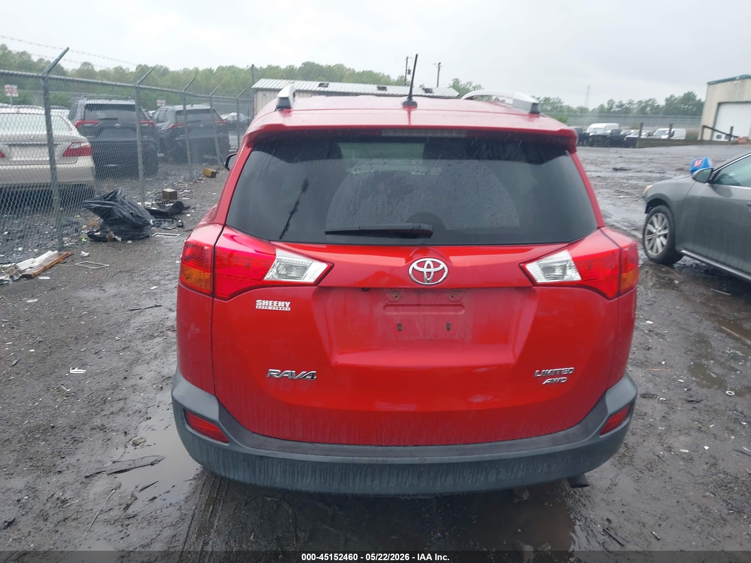 2015 Toyota Rav4 Limited Red vin: 2T3DFREV2FW375692