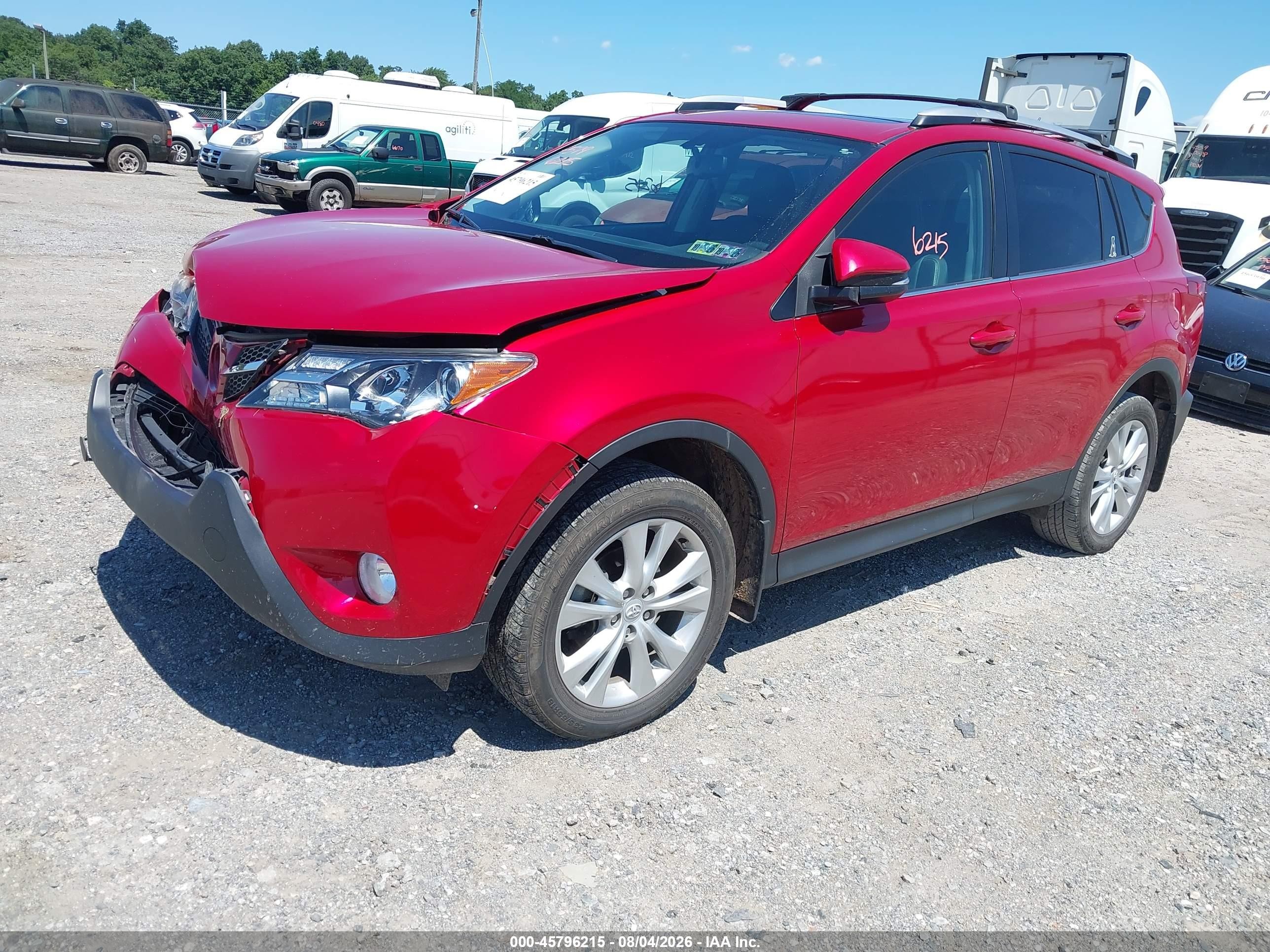 2015 Toyota Rav4 Limited Red vin: 2T3DFREV2FW399622