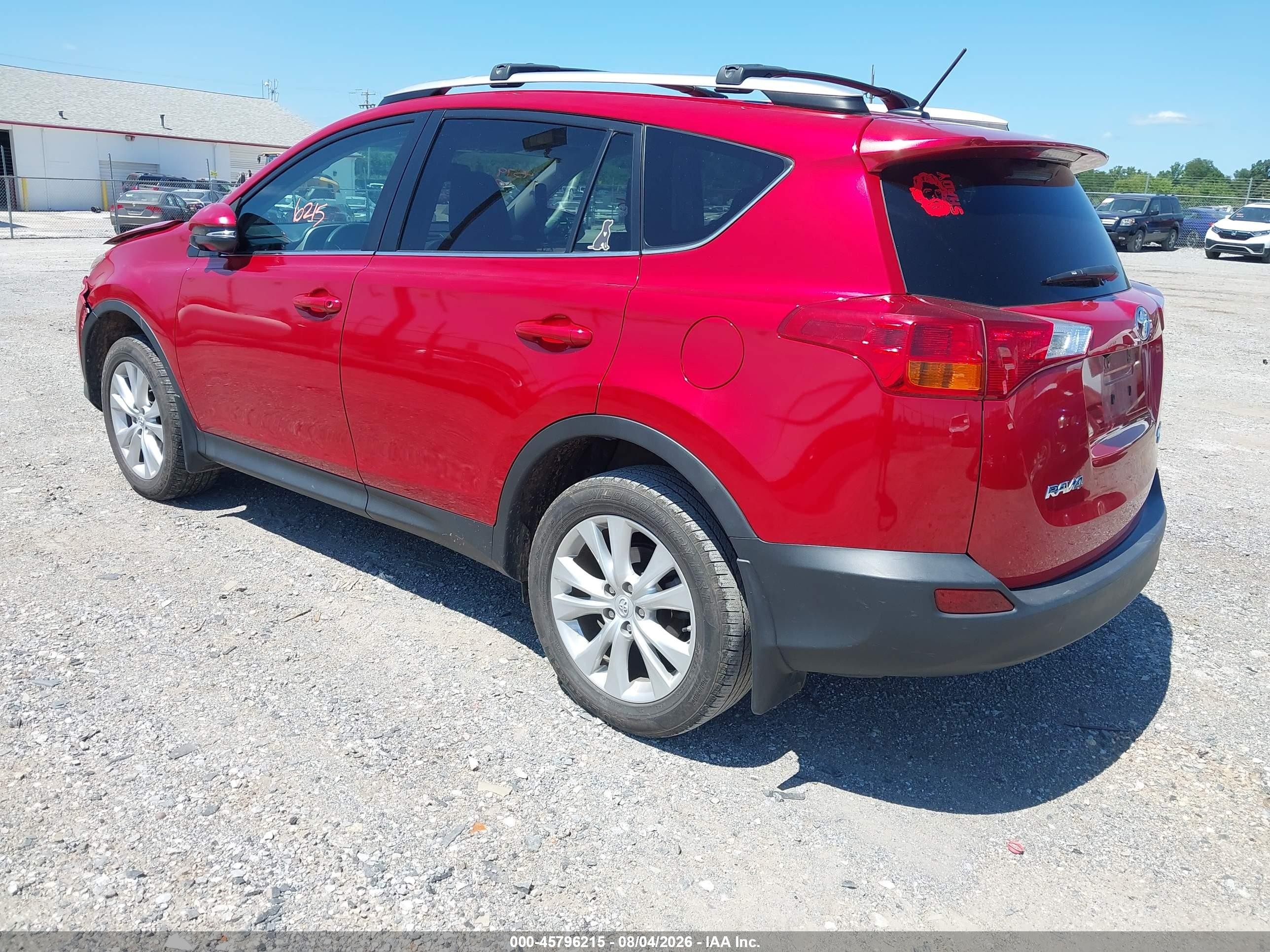 2015 Toyota Rav4 Limited Red vin: 2T3DFREV2FW399622