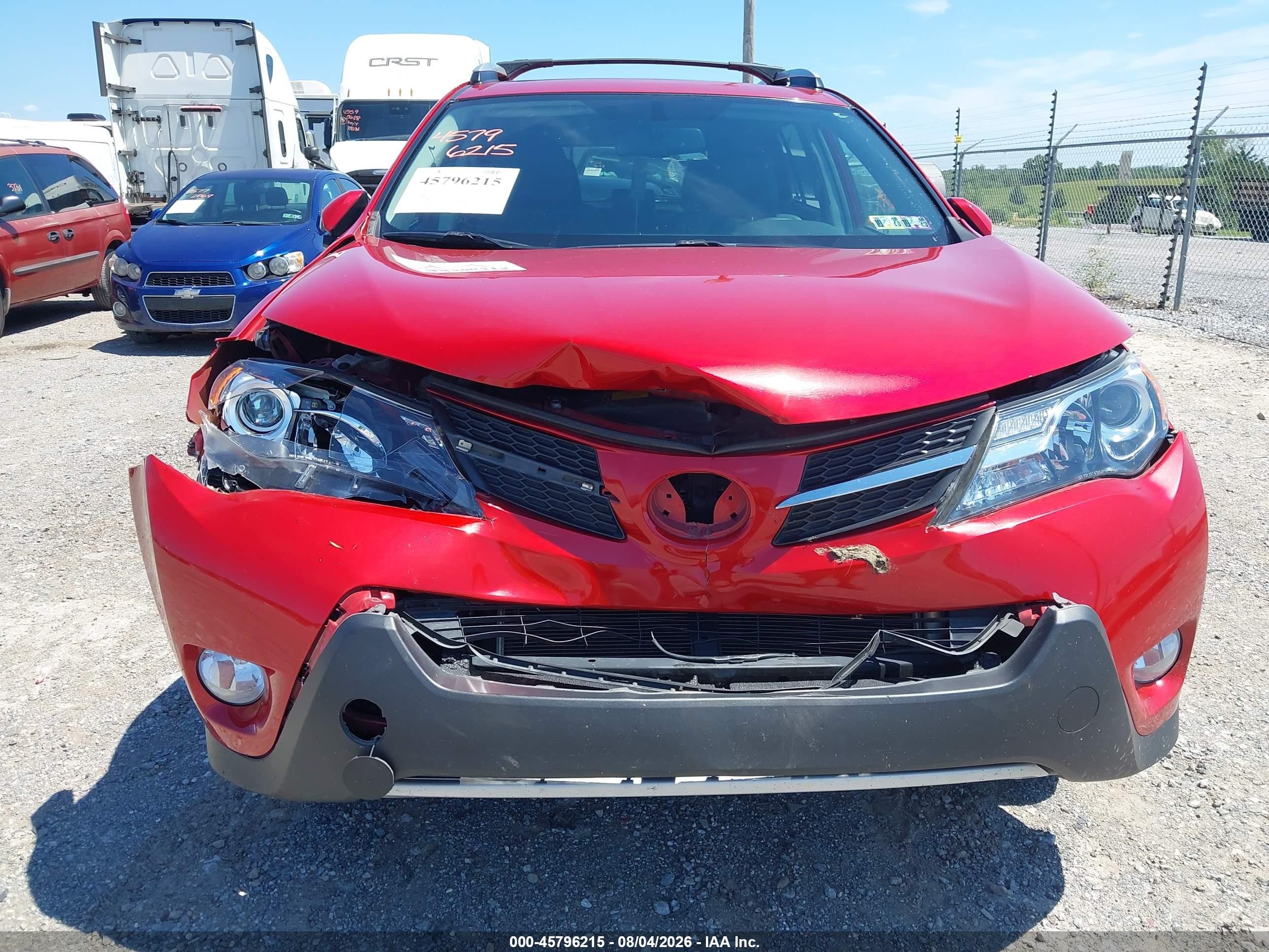 2015 Toyota Rav4 Limited Red vin: 2T3DFREV2FW399622