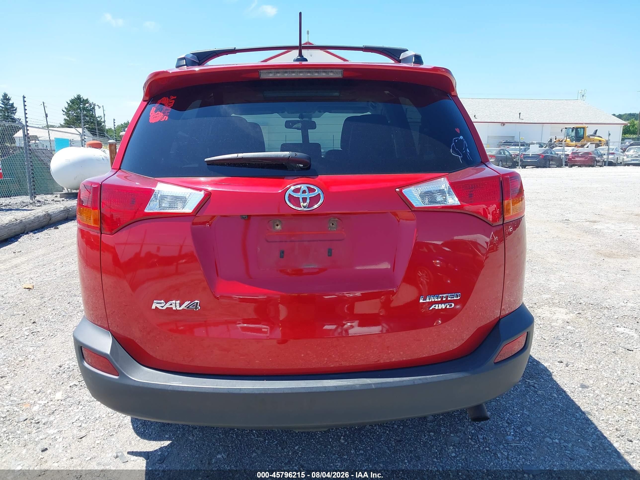 2015 Toyota Rav4 Limited Red vin: 2T3DFREV2FW399622