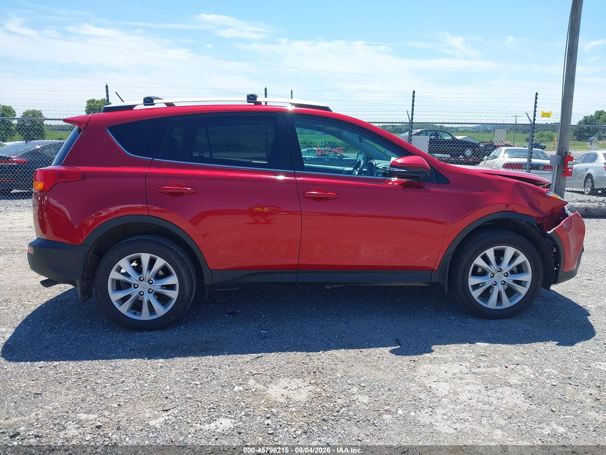 2015 Toyota Rav4 Limited Red vin: 2T3DFREV2FW399622