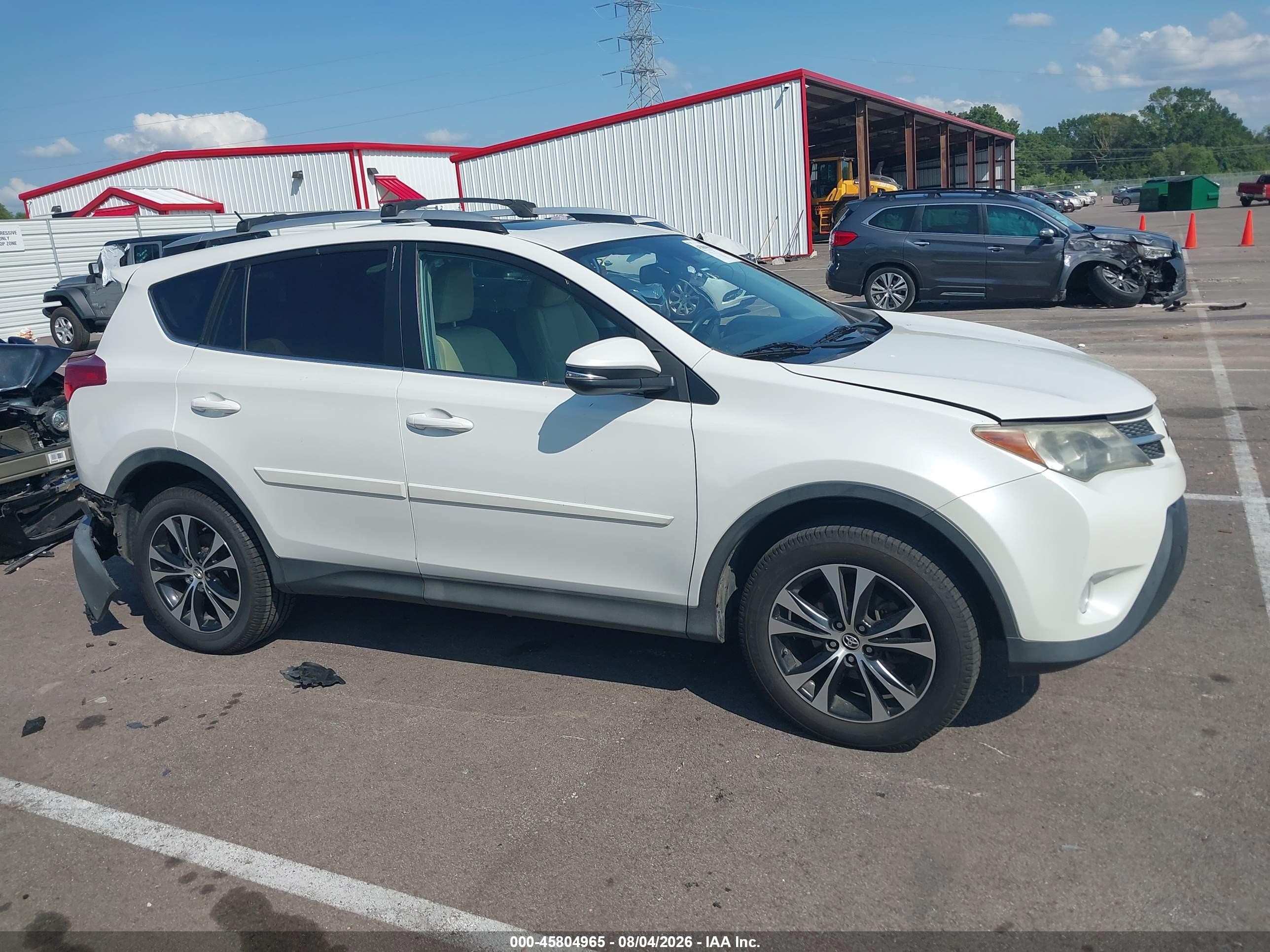 2015 Toyota Rav4 Limited White vin: 2T3DFREV2FW406956