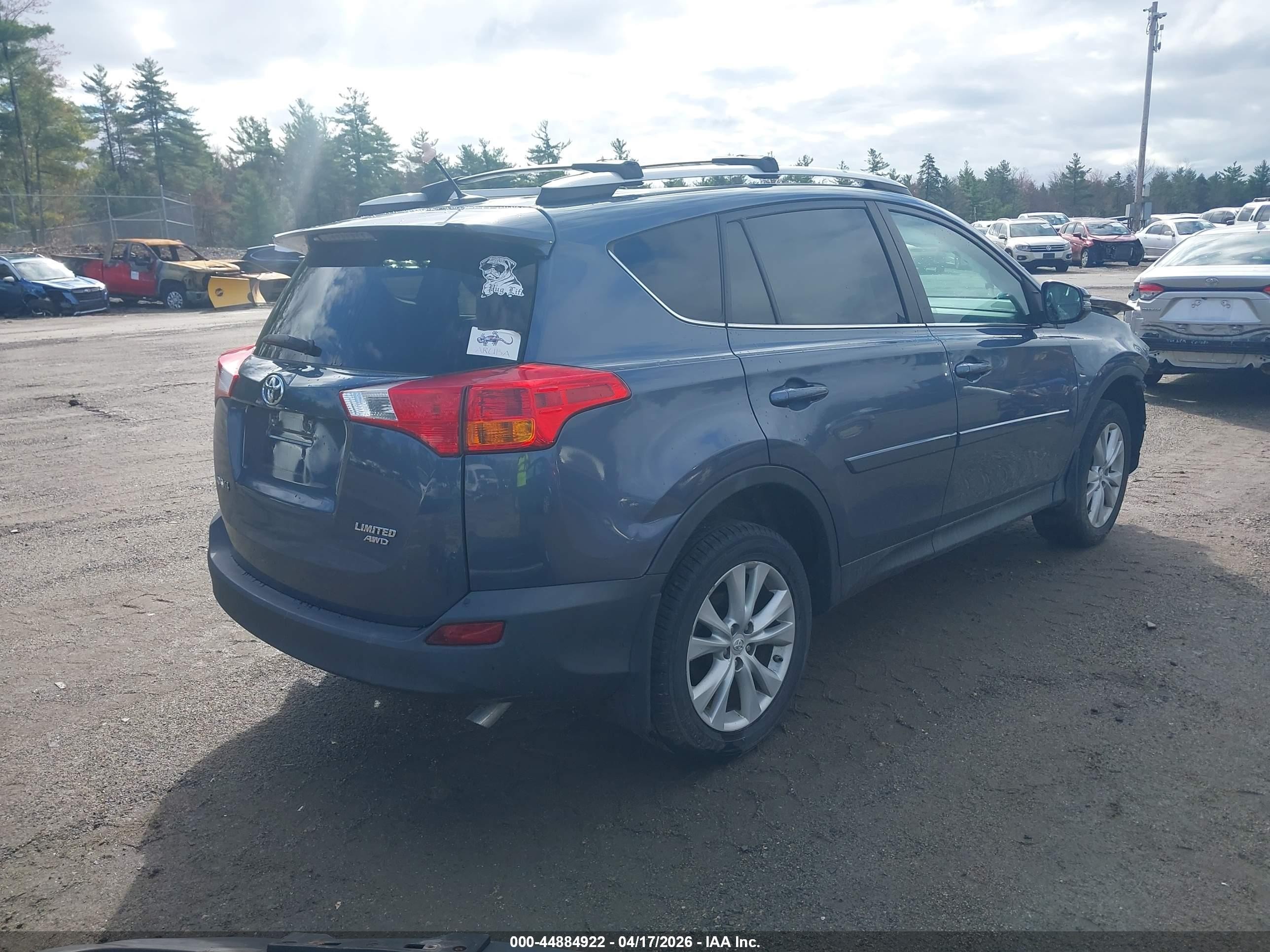 2014 Toyota Rav4 Limited Серый vin: 2T3DFREV3EW174141
