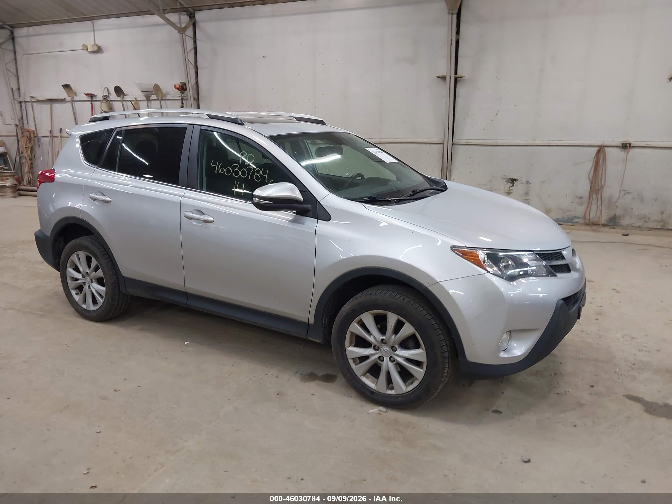 2014 Toyota Rav4 Limited Silver vin: 2T3DFREV3EW182983
